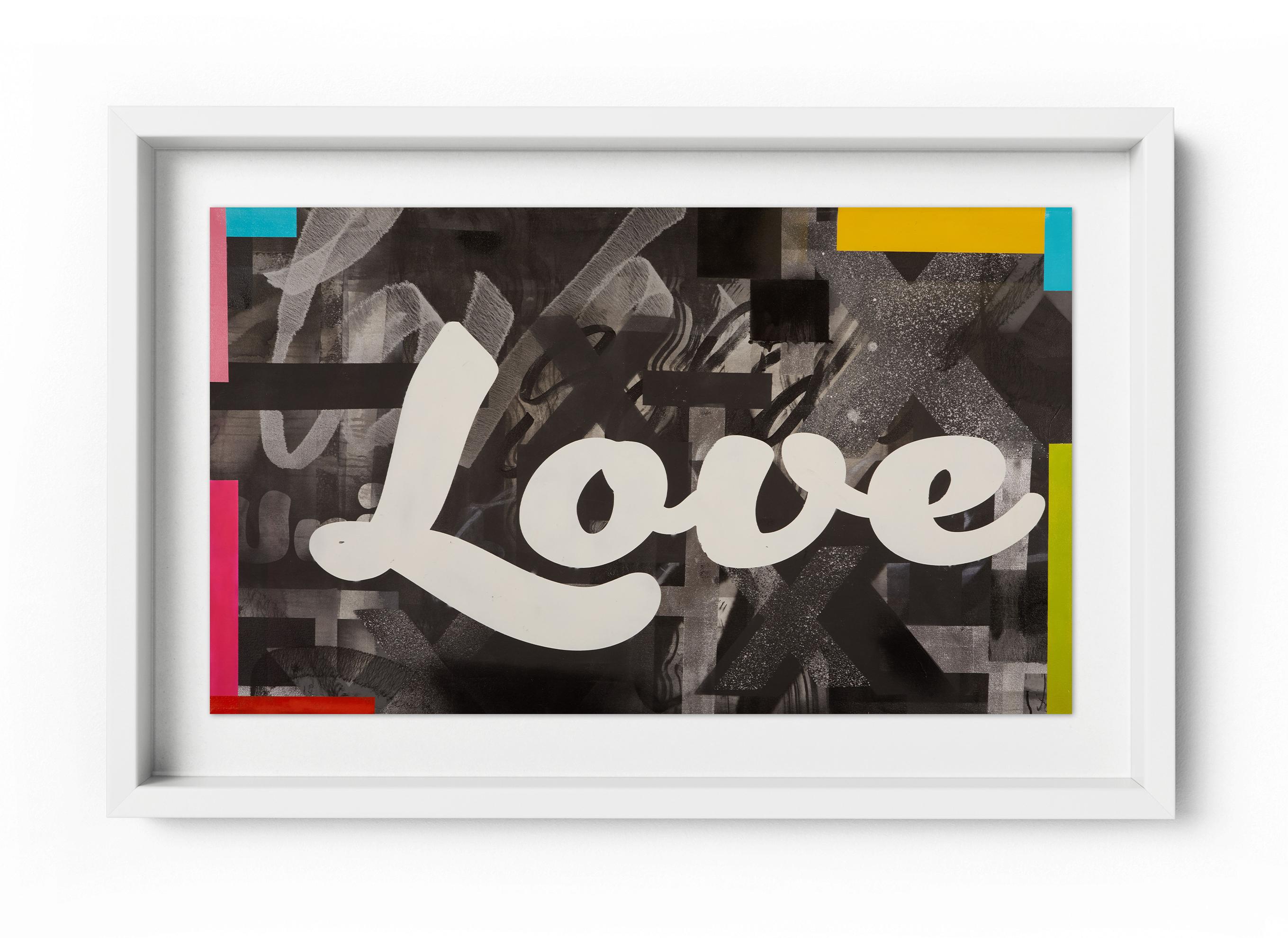 Give Love - Framed Limited Edition Print - Contemporary - Graffiti Inspired