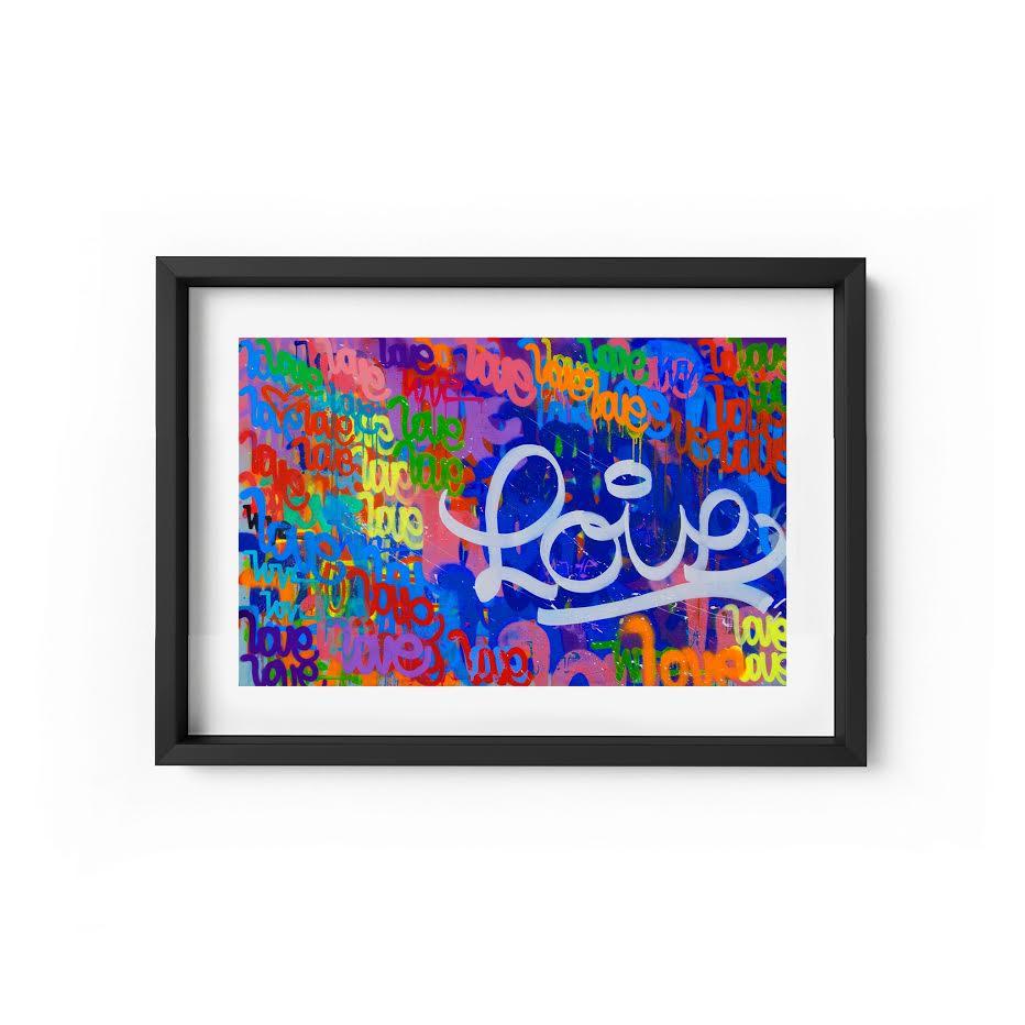 Love Always - Framed Limited Edition Print - Contemporary - Graffiti Inspired