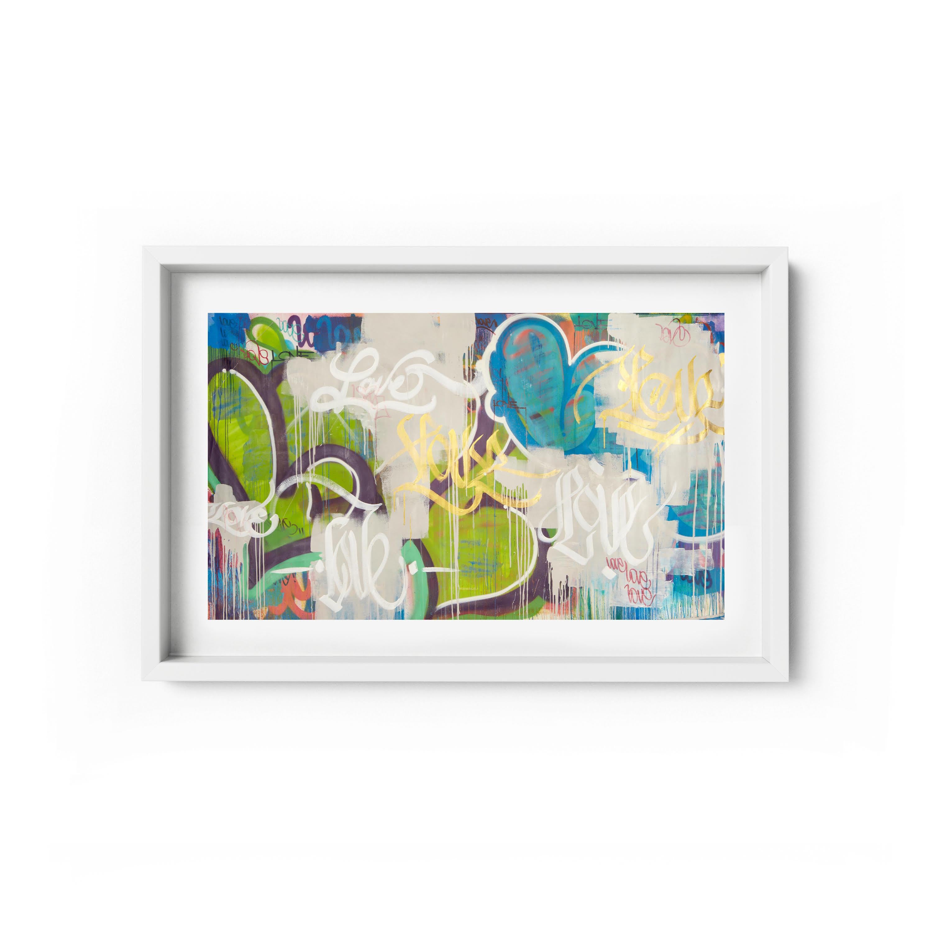 Abstract Print di Karlos Marquez - Love Me True - Edizione limitata incorniciata - Contemporanea - Graffiti - Street
