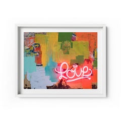 El amor frente a Amor - Impresión enmarcada de edición limitada - Contemporáneo - Abstracto moderno