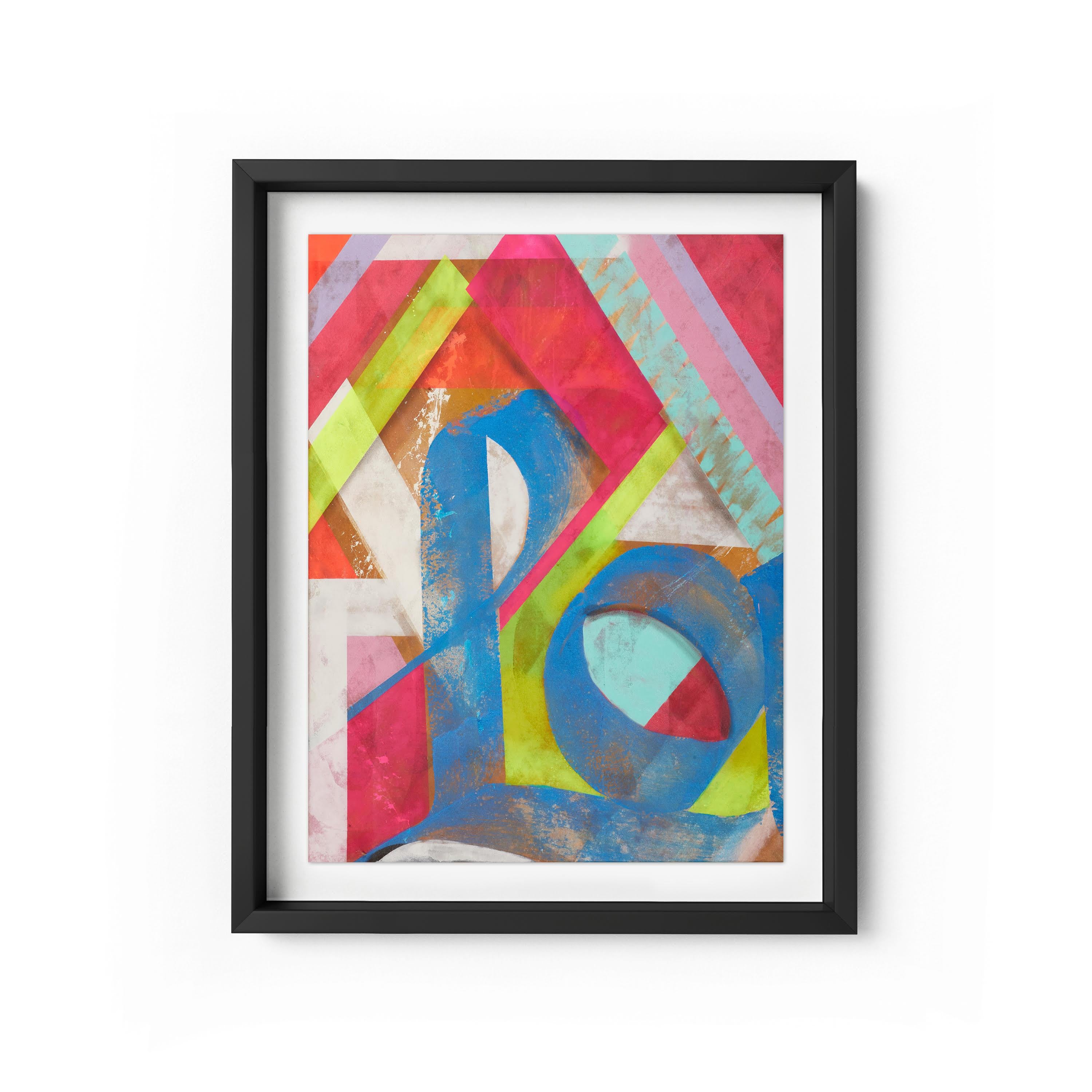 Luxe - Framed Limited Edition Print - Contemporary - Modern Abstract - Beige Abstract Print by Karlos Marquez