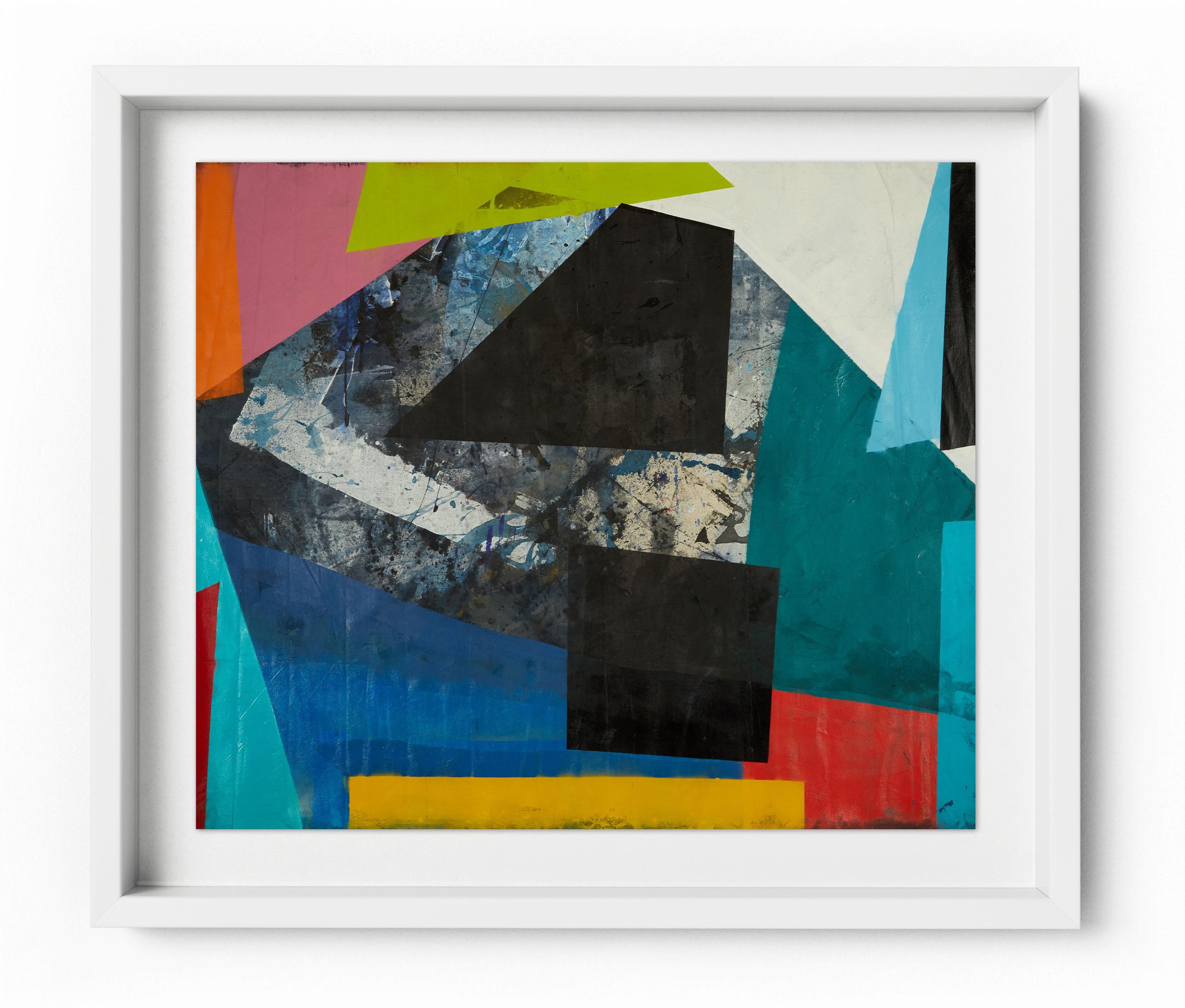 Movement - Framed Limited Edition Print - Contemporary - Graffiti Inspired - Black Abstract Print by Karlos Marquez