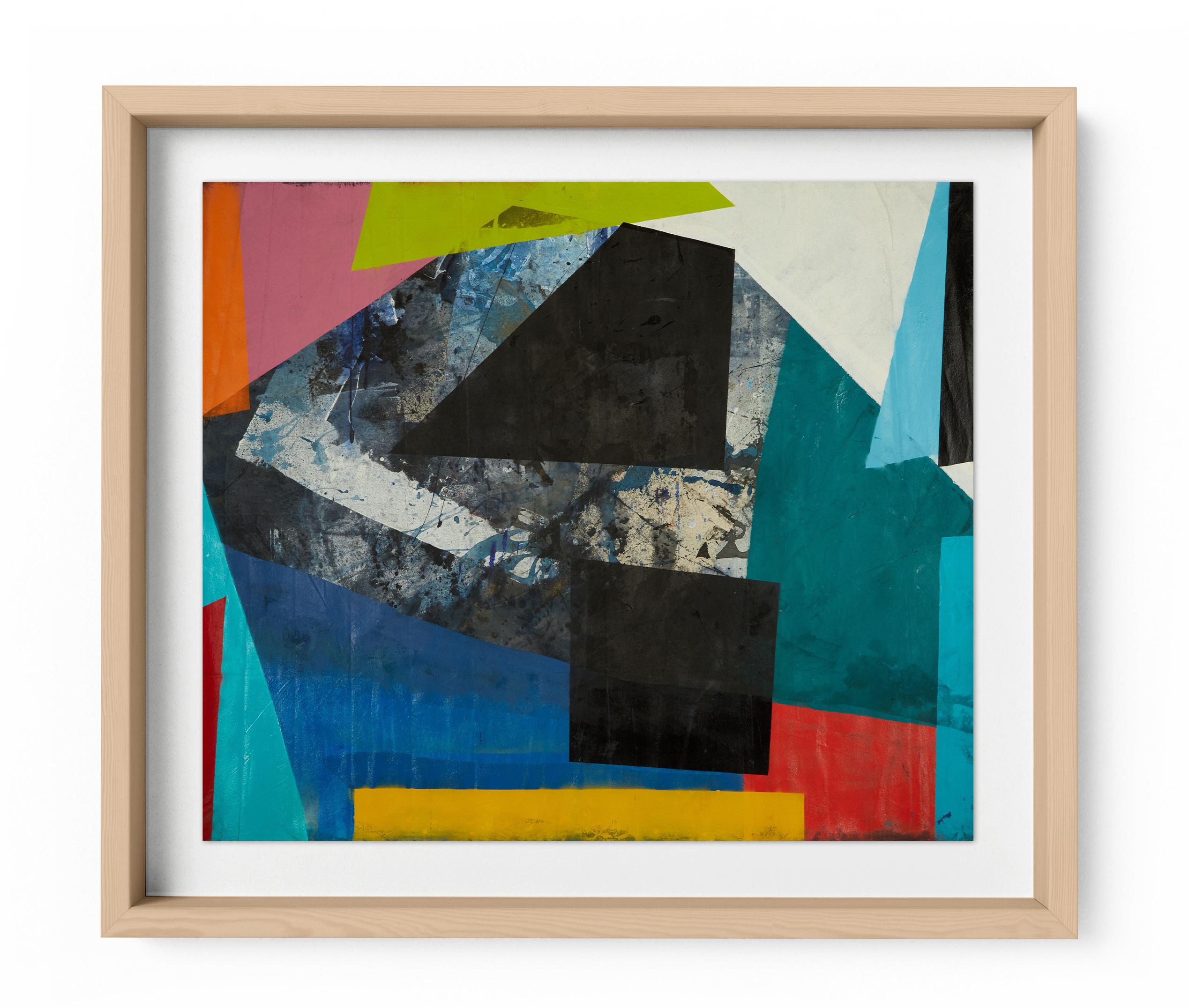 Movement is a framed signed limited edition contemporary print by iconic Los Angeles-based visual artist and one of LA's original Graffiti artists Karlos Marquez. It features vibrant colors and abstract street art on high quality fine art paper.  