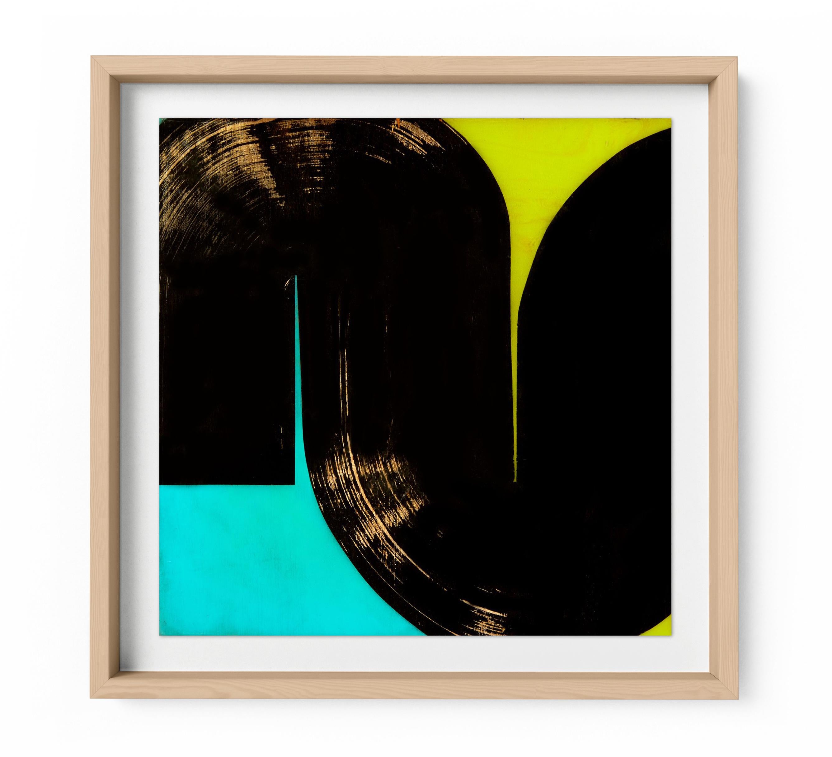 U-turn - Framed Limited Edition Print - Contemporary - Modern Abstract - Black Abstract Print by Karlos Marquez