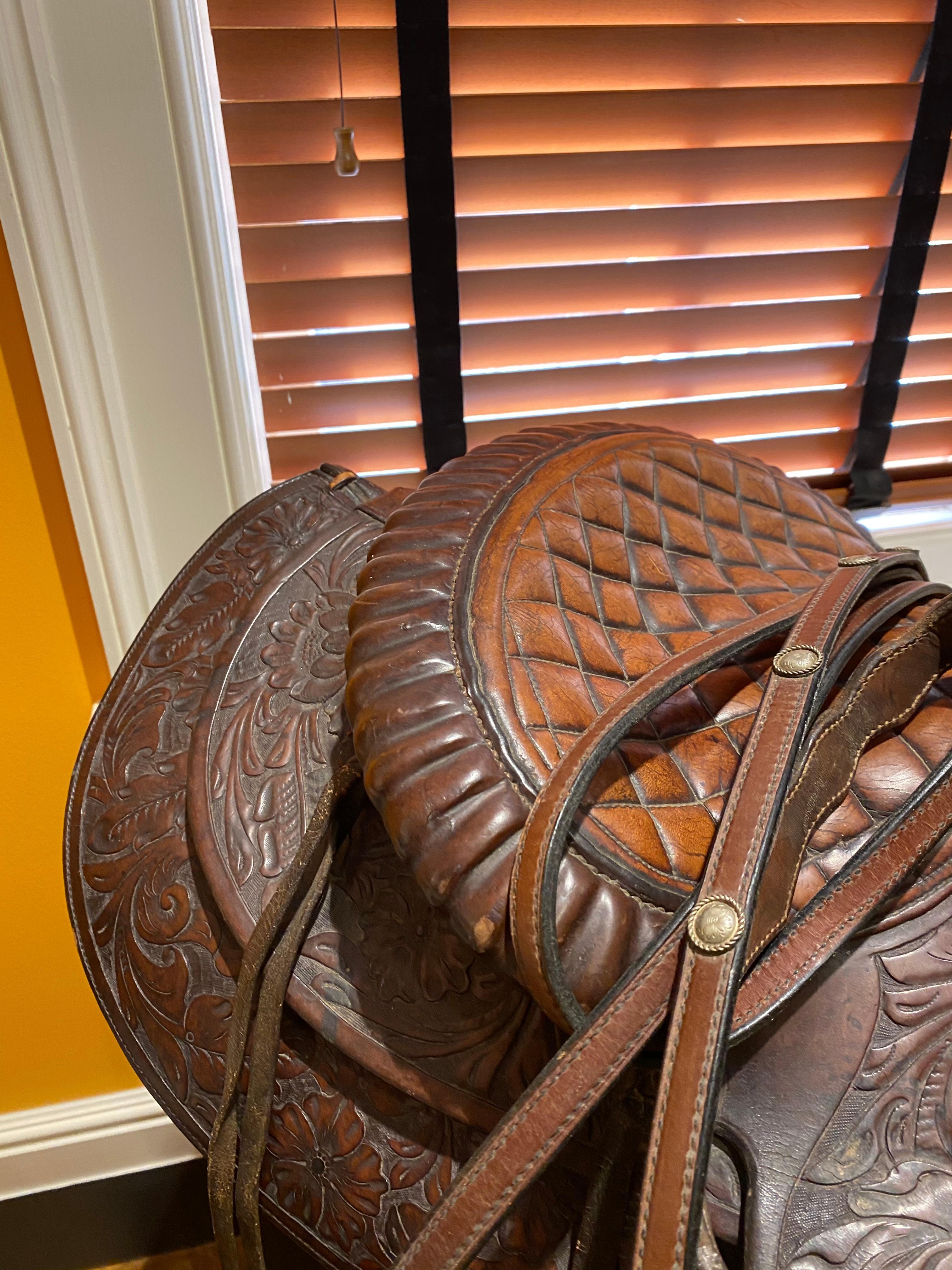 North American Karl's of Seattle Parade Saddle with Silver Mounts, circa 1930 For Sale