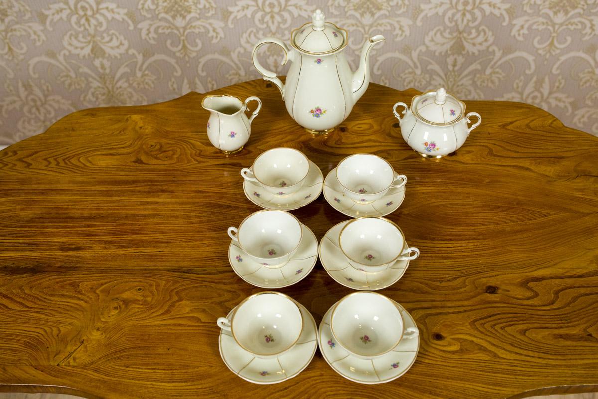 Karlskrona Coffee Service for 6 People, circa 1918-1948 In Good Condition For Sale In Opole, PL