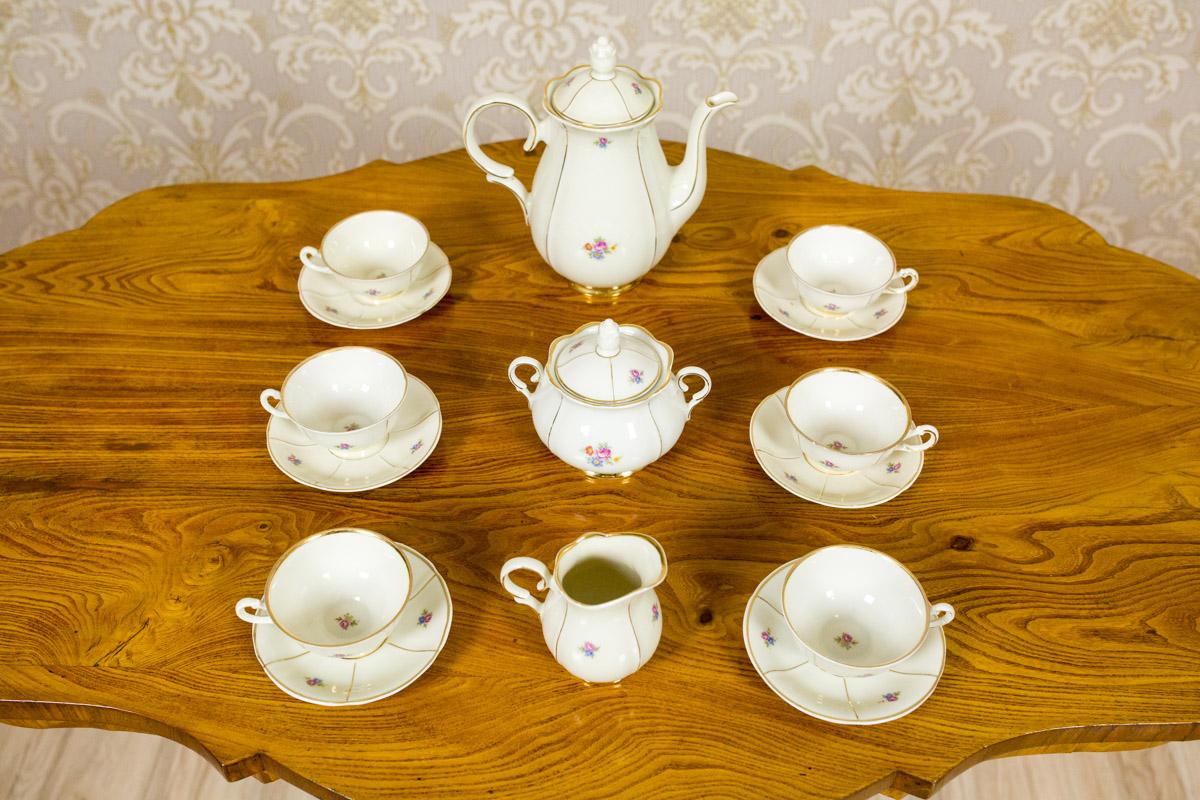 Karlskrona Kaffeeservice für 6 Personen, ca. 1918-1948 (Porzellan) im Angebot