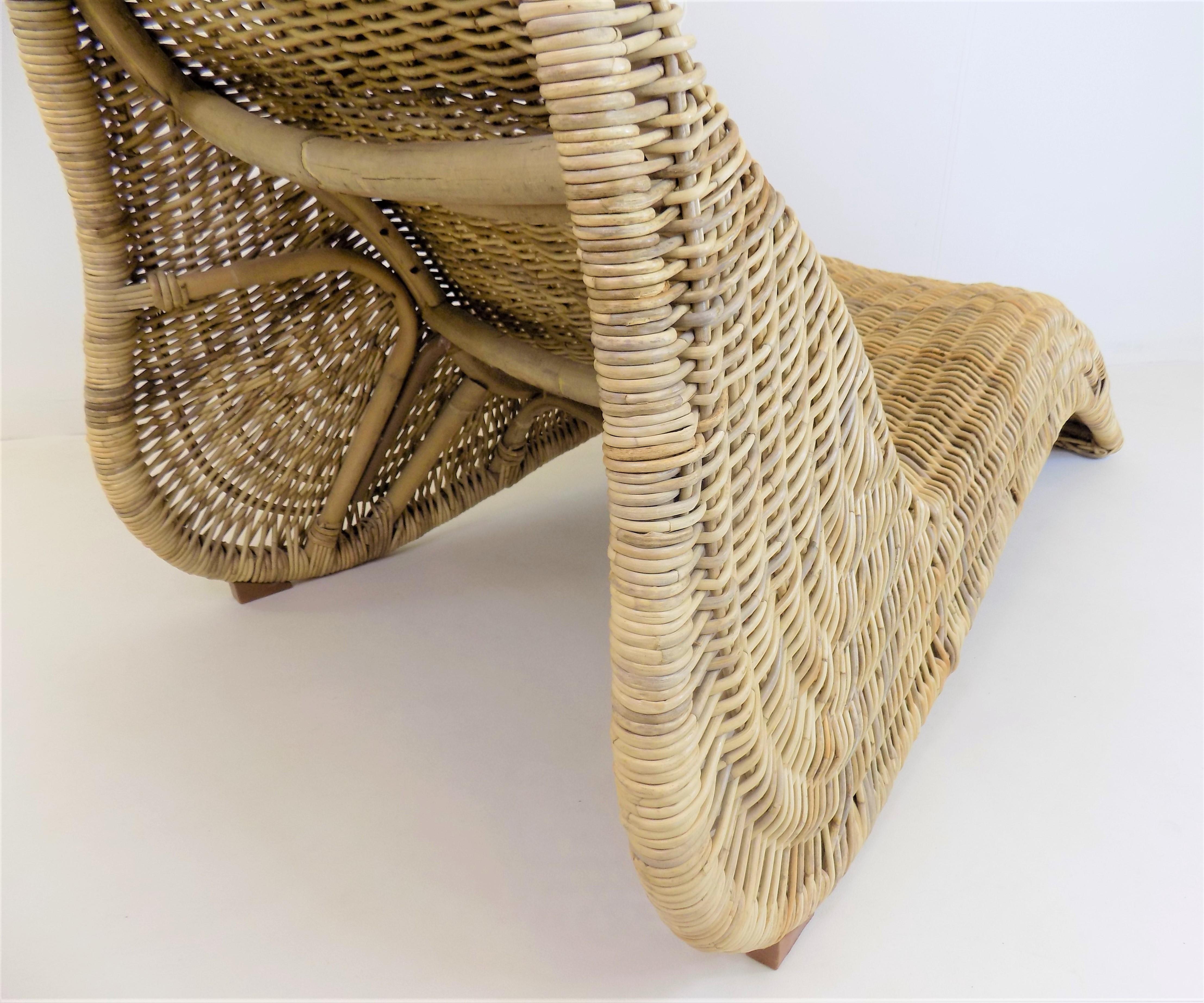 Late 20th Century Karlskrona Rattan Lounger by Carl Öjerstam