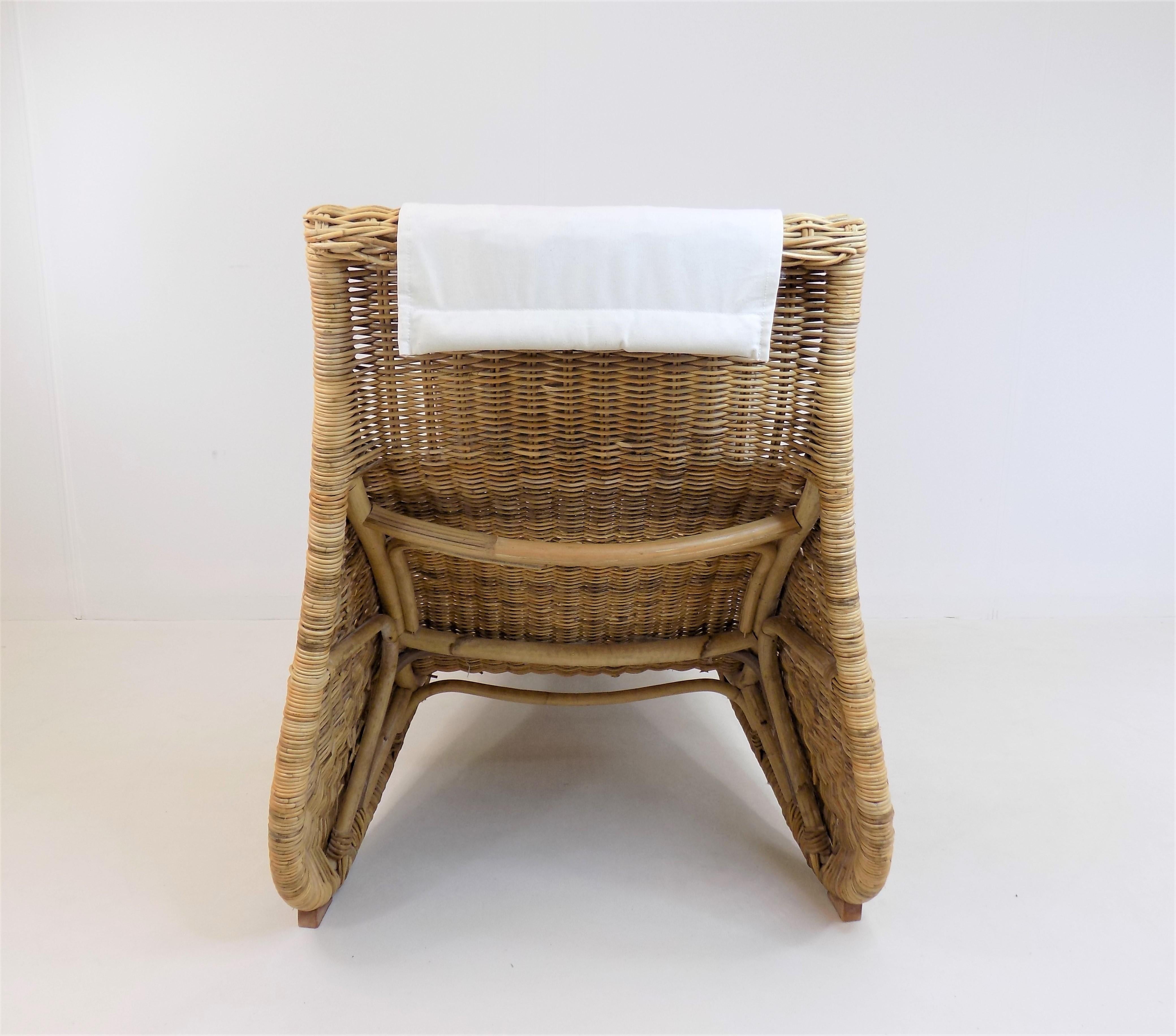 Karlskrona rattan lounger by Karl Malmvall 3
