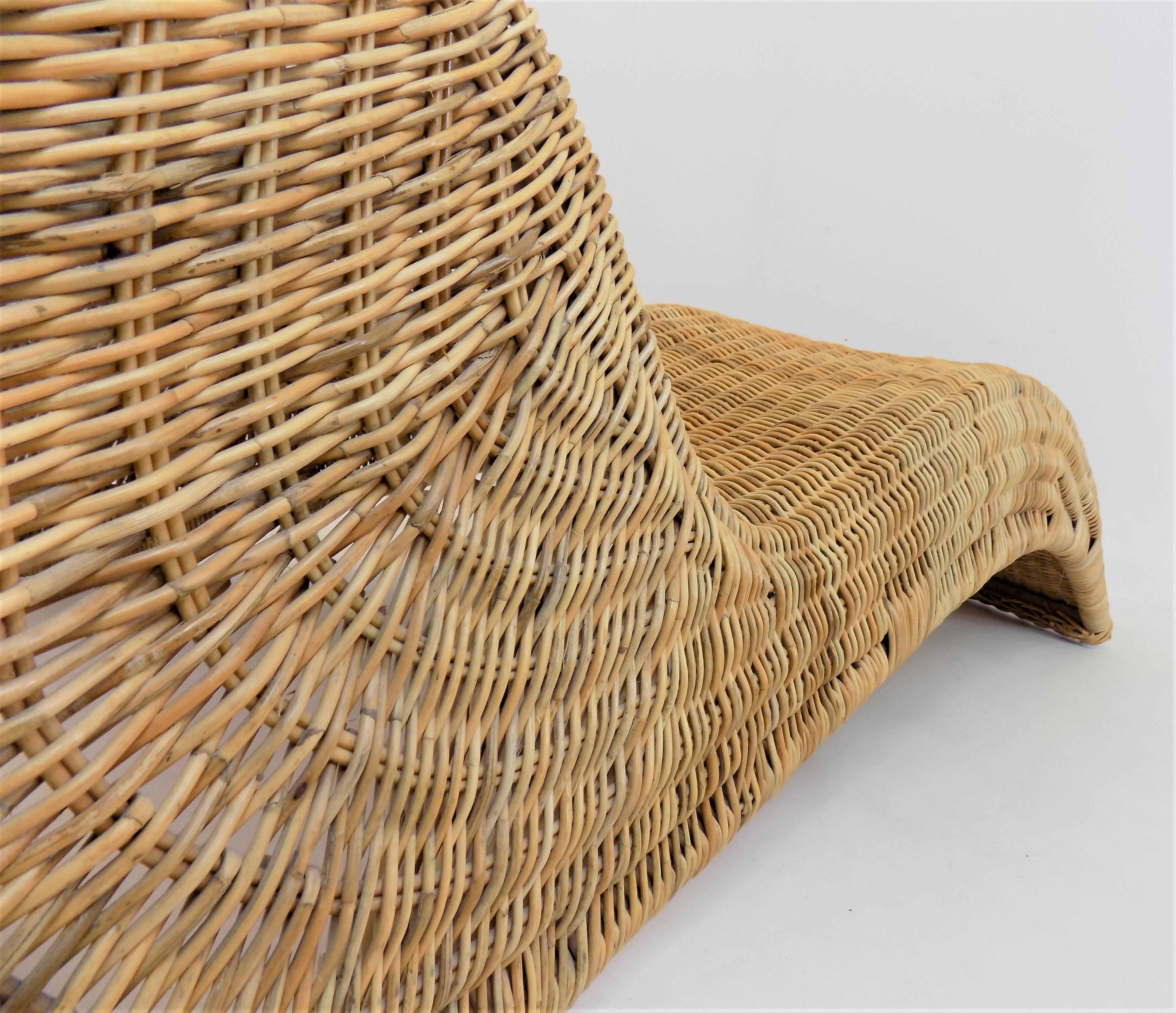 Karlskrona rattan lounger by Karl Malmvall 1
