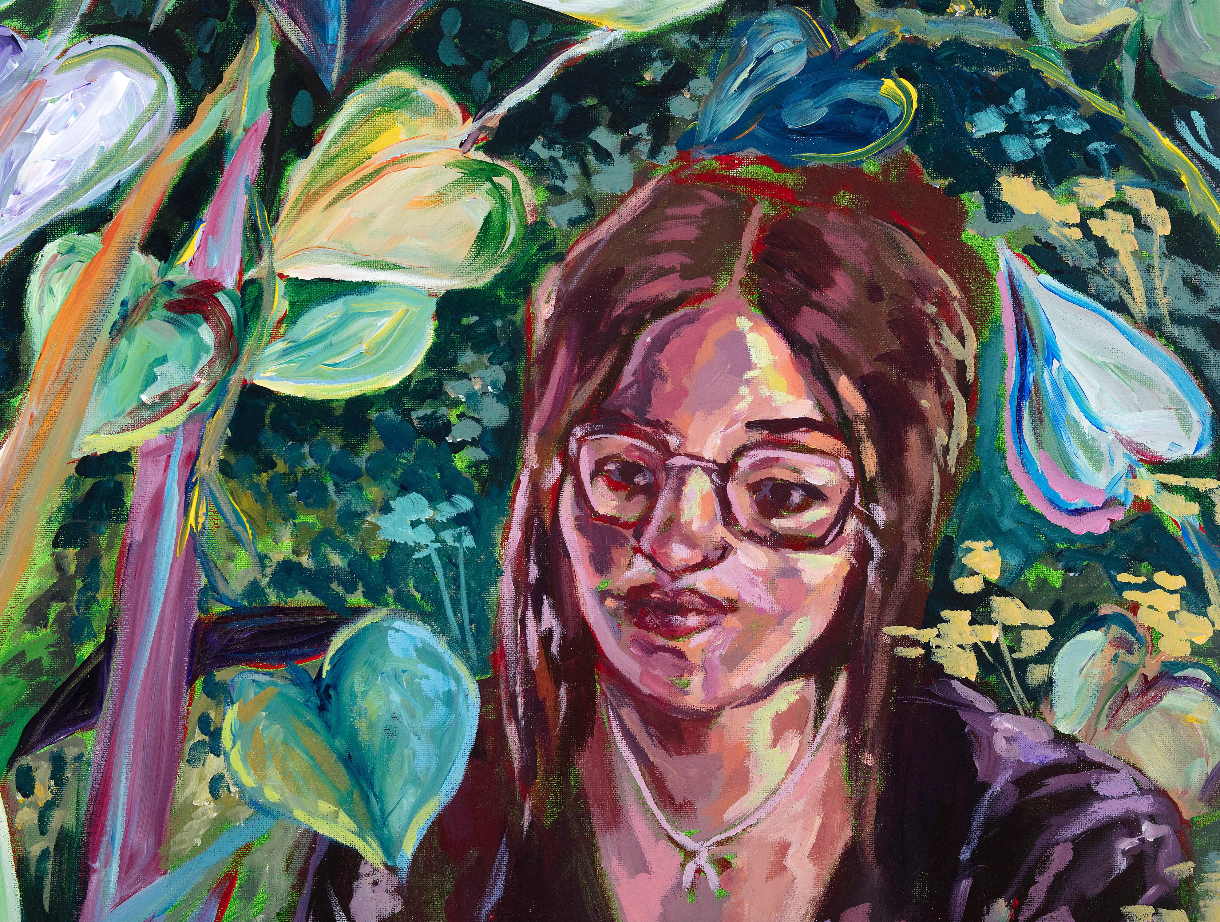 Wishbone - Contemporary Painting by Karly Kainz & Olivia Lorber
