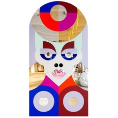 Karma, large colorful mirror artwork made of plexiglass