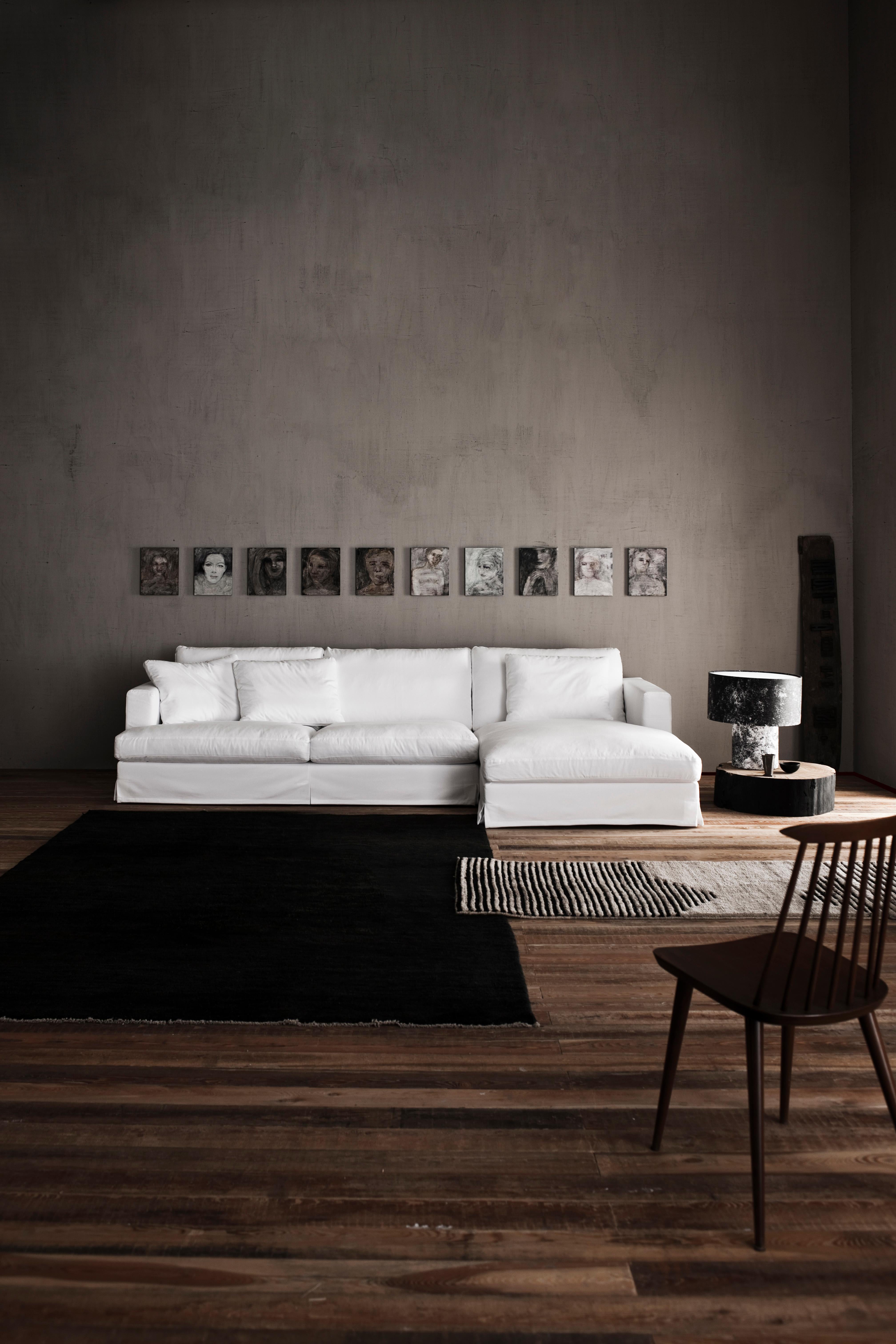 Moderne Grand canapé Karma en tissu blanc Byblos de Sergio Bicego en vente