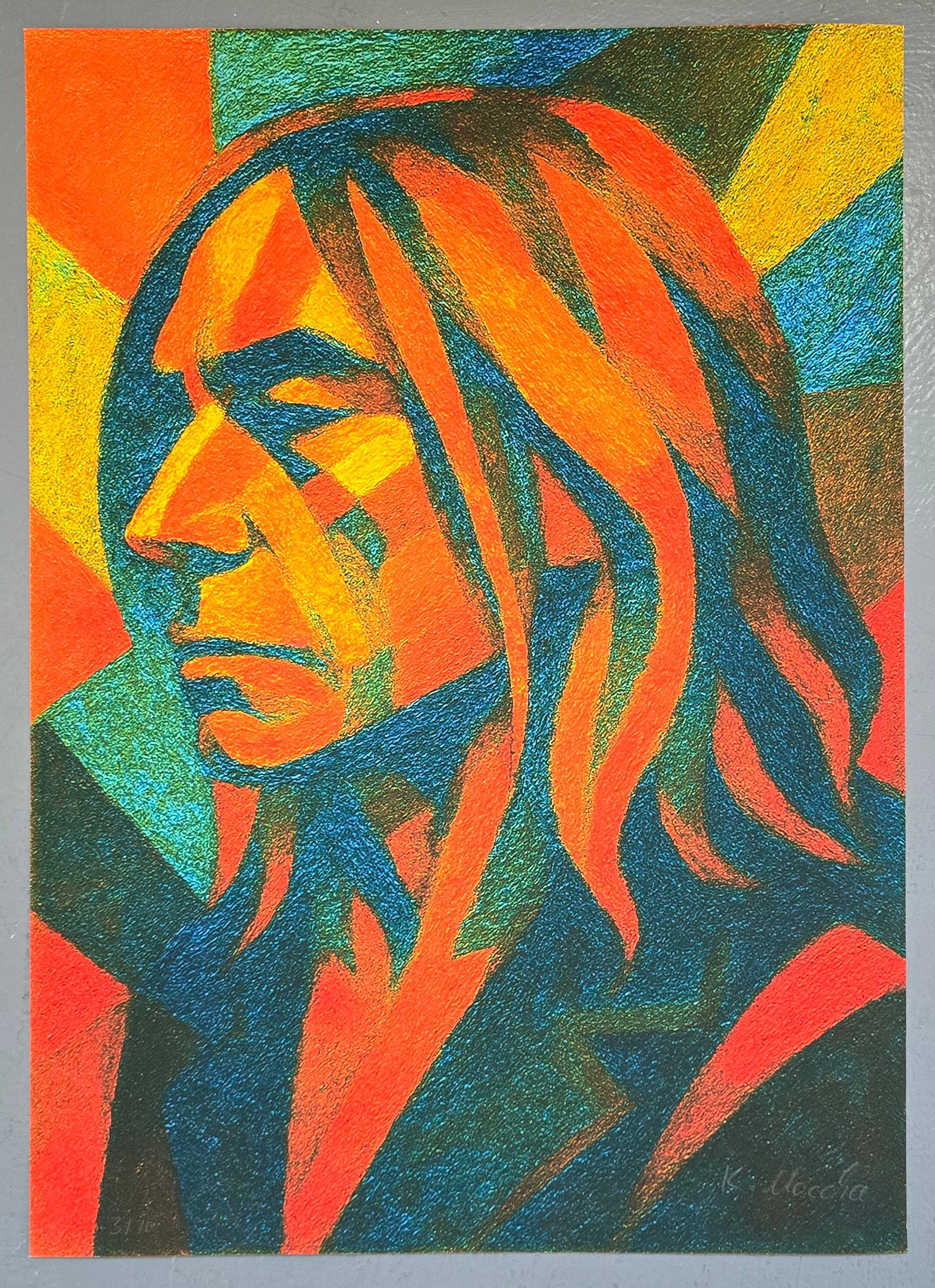 Karmen Moccha
Homage to Iggy Pop (Colorful, Iconic, Punk, Cubism, Pop Art)
Giclee on Hahnemuhle Velvet
Year: 2025
Size: 24.01 × 17.32 inches (61 x 44 cm)
Edition: 10
Signed and numbered in pencil
Publisher's Drystamp
COA provided

Karmen Moccha is a
