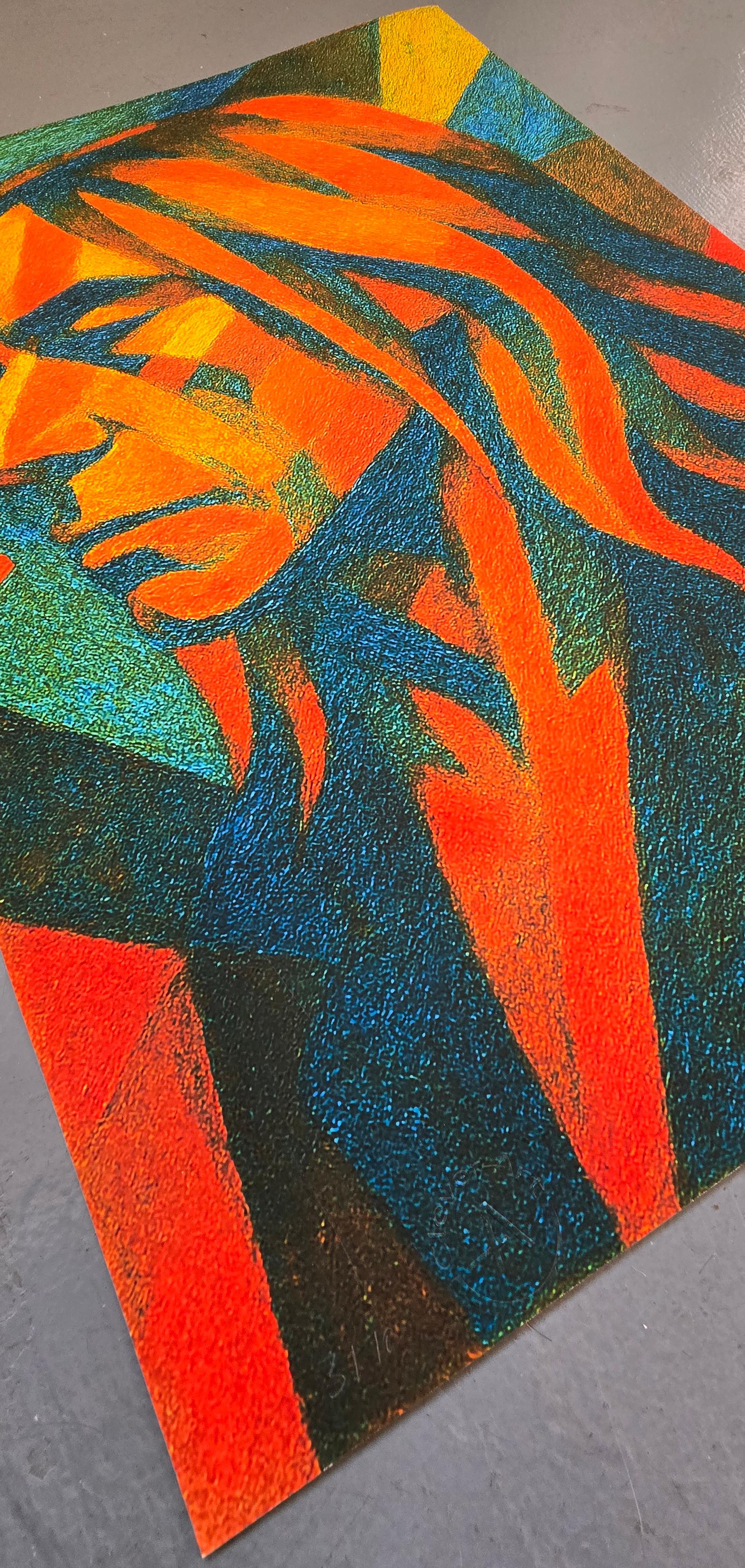 Homage to Iggy Pop (Colorful, Iconic, Punk, Cubism, Pop Art) For Sale 3