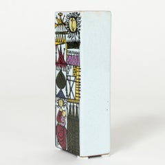 "Karneval" Faience vase by Stig Lindberg, Gustavsberg, Sweden, 1950s