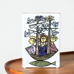 "Karneval" Faience vase by Stig Lindberg, Gustavsberg, Sweden, 1950s