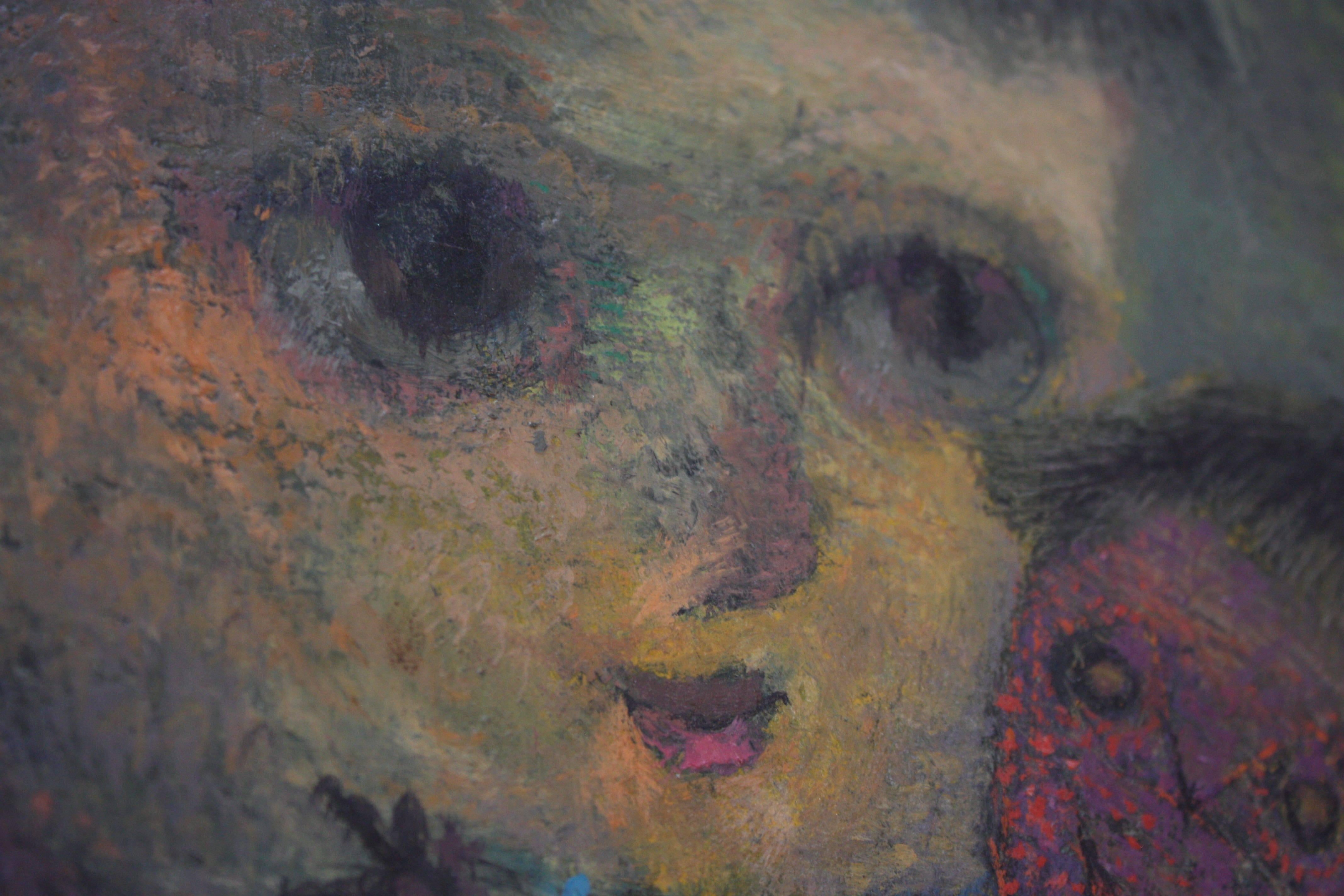 Karnig Nalbandian 'Blaue Puppe' Öl auf Leinwand:: 1953 (Farbe)