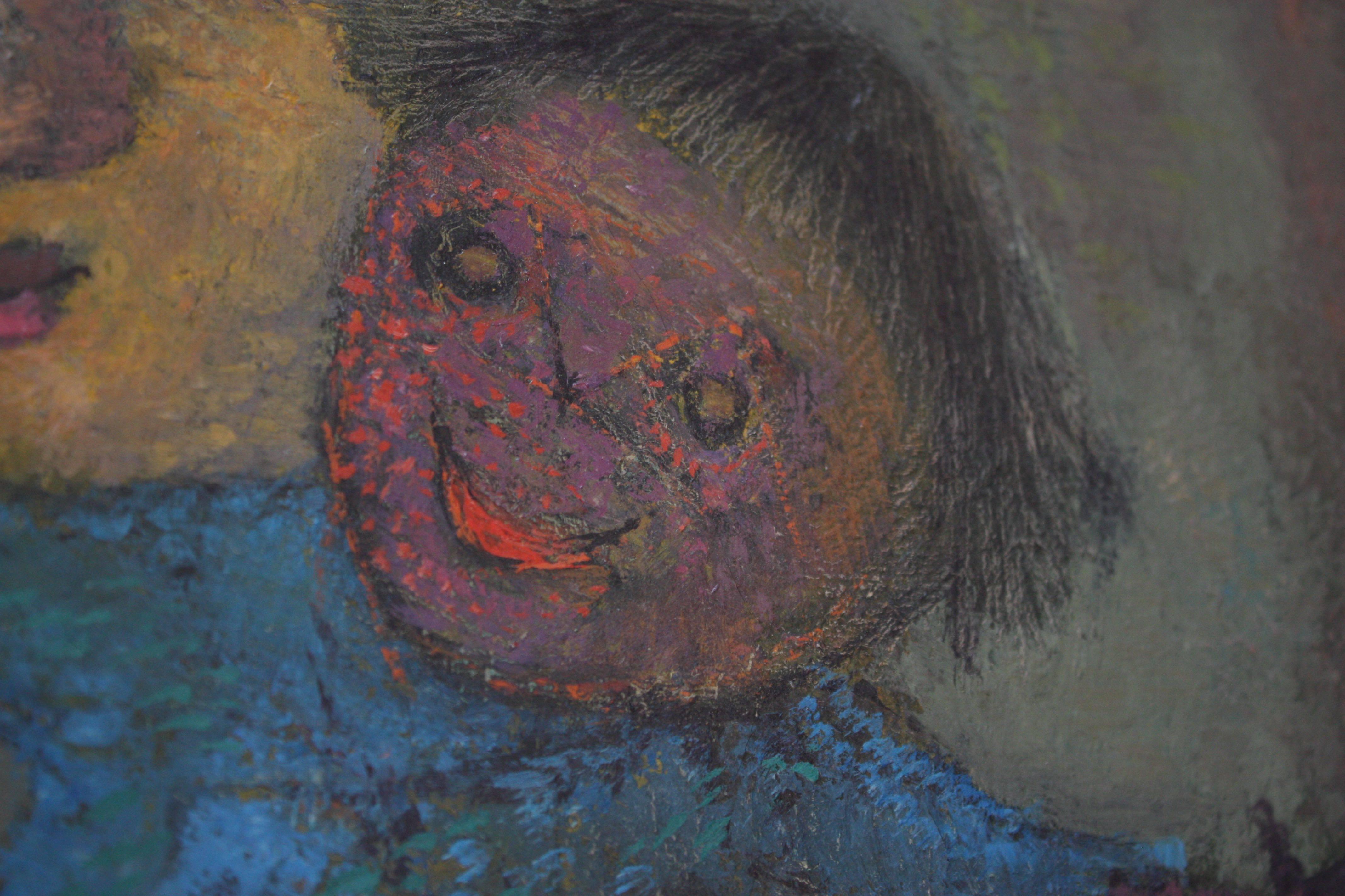 Karnig Nalbandian 'Blaue Puppe' Öl auf Leinwand:: 1953 1