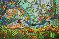 Abundancia Jardín de las Delicias Naturaleza Figurativo Colorido Invertir Exclusivo Gratis