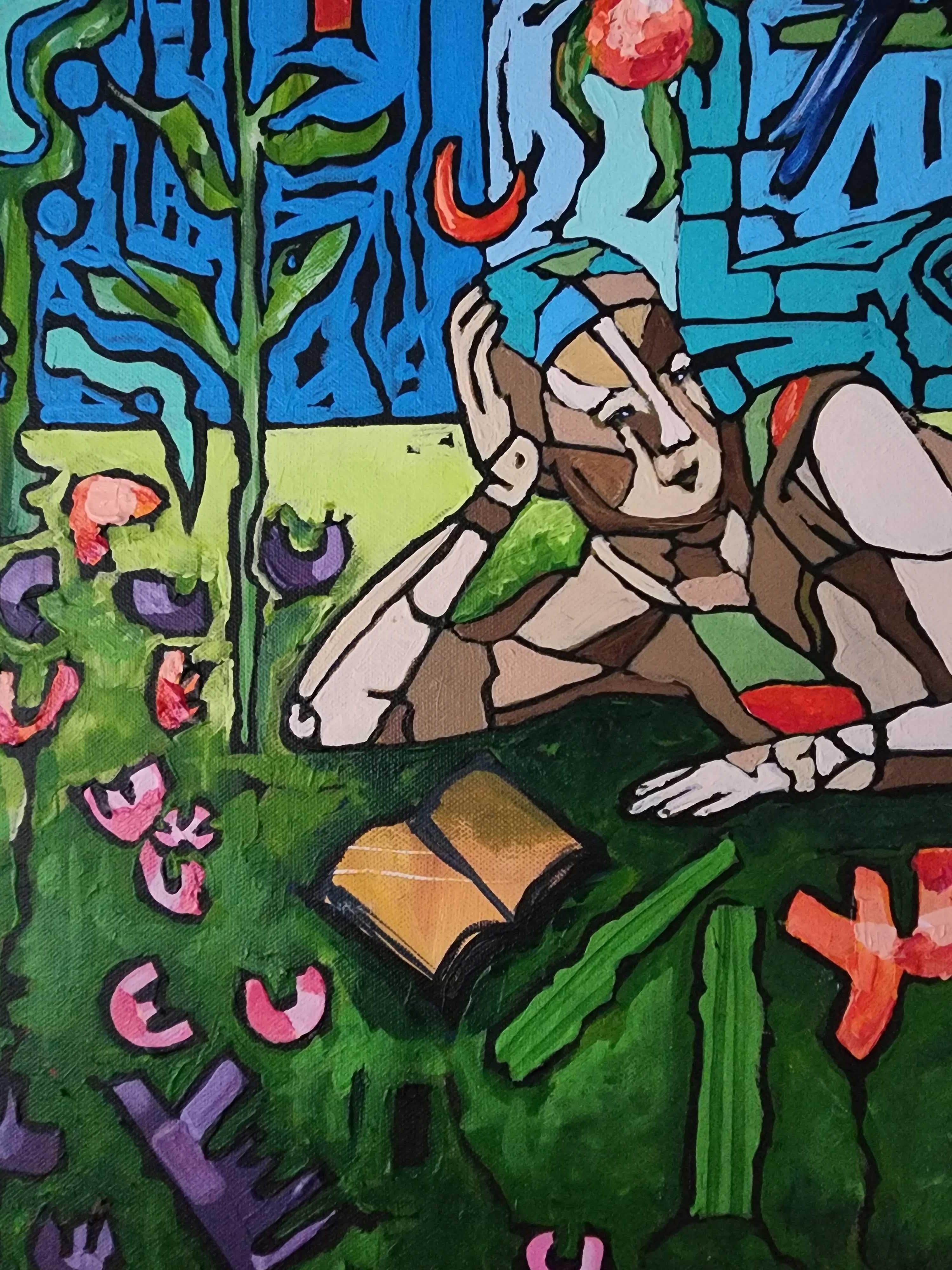 Abundancia Esplendor Desencajado Paisaje Figurativo Naturaleza Abstracto Arte Contemporáneo - Painting de Karnish Art