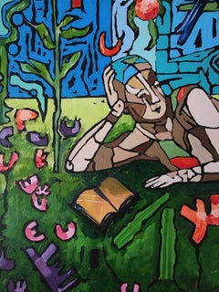 Painting Large Uncage Splendor Landscape Figurative Nature Abstract Contemporary