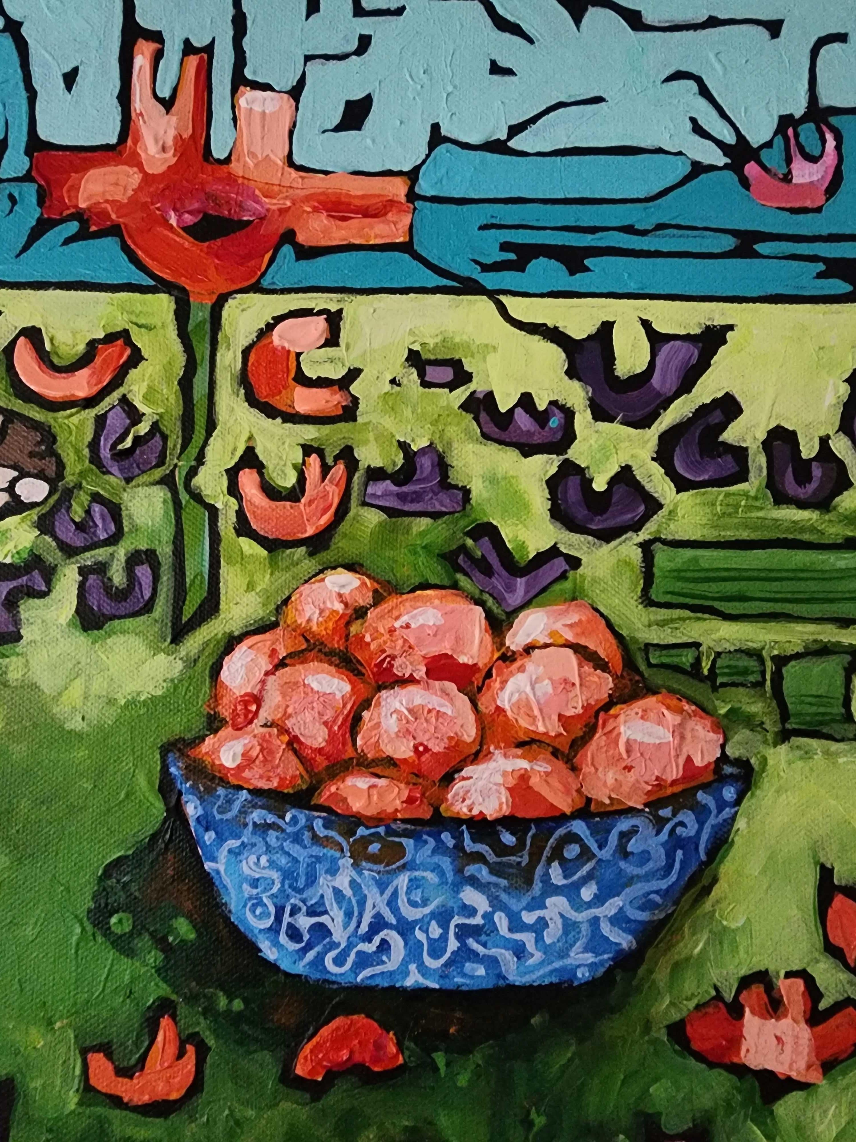 Abundancia - Esplendor desencadenado 

Esta obra de arte de Karnish, impactante y de una belleza sobrecogedora, representa la abundancia y la libertad.

Los ojos conectan con el arte figurativo que retrata la feminidad en su esplendor. Están