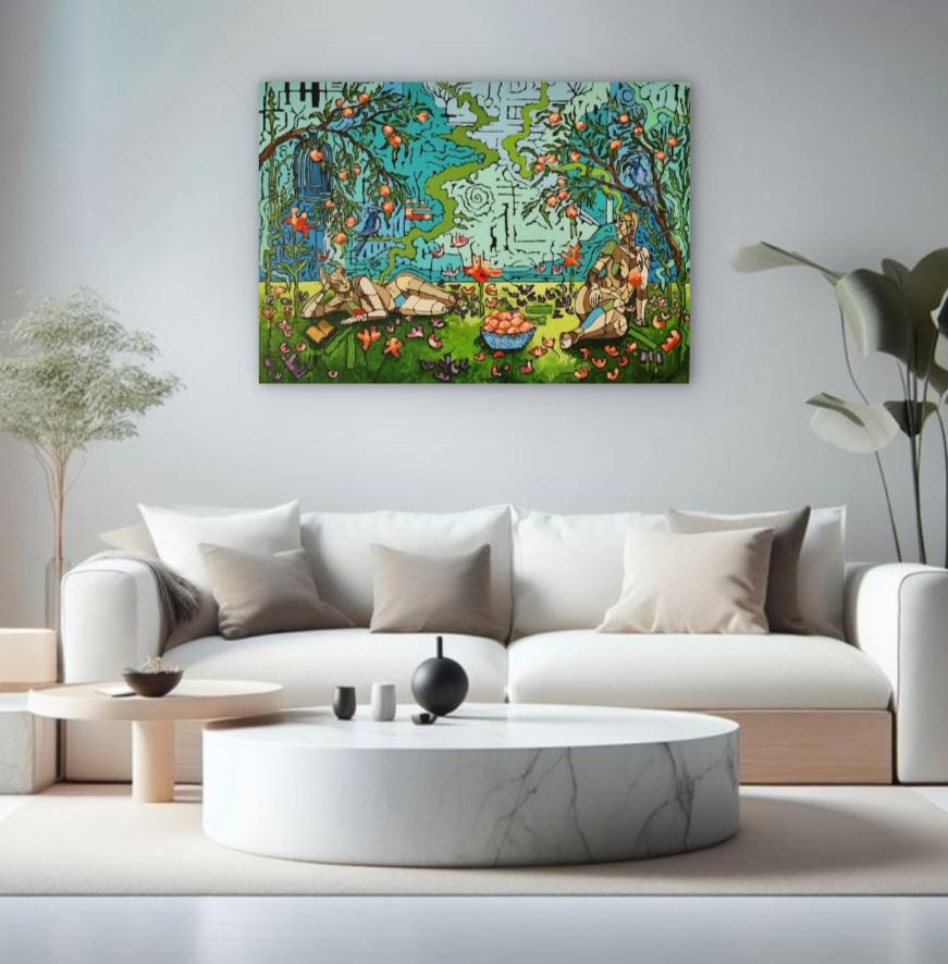 Abundancia Esplendor Desencajado Paisaje Figurativo Naturaleza Abstracto Arte Contemporáneo en venta 4