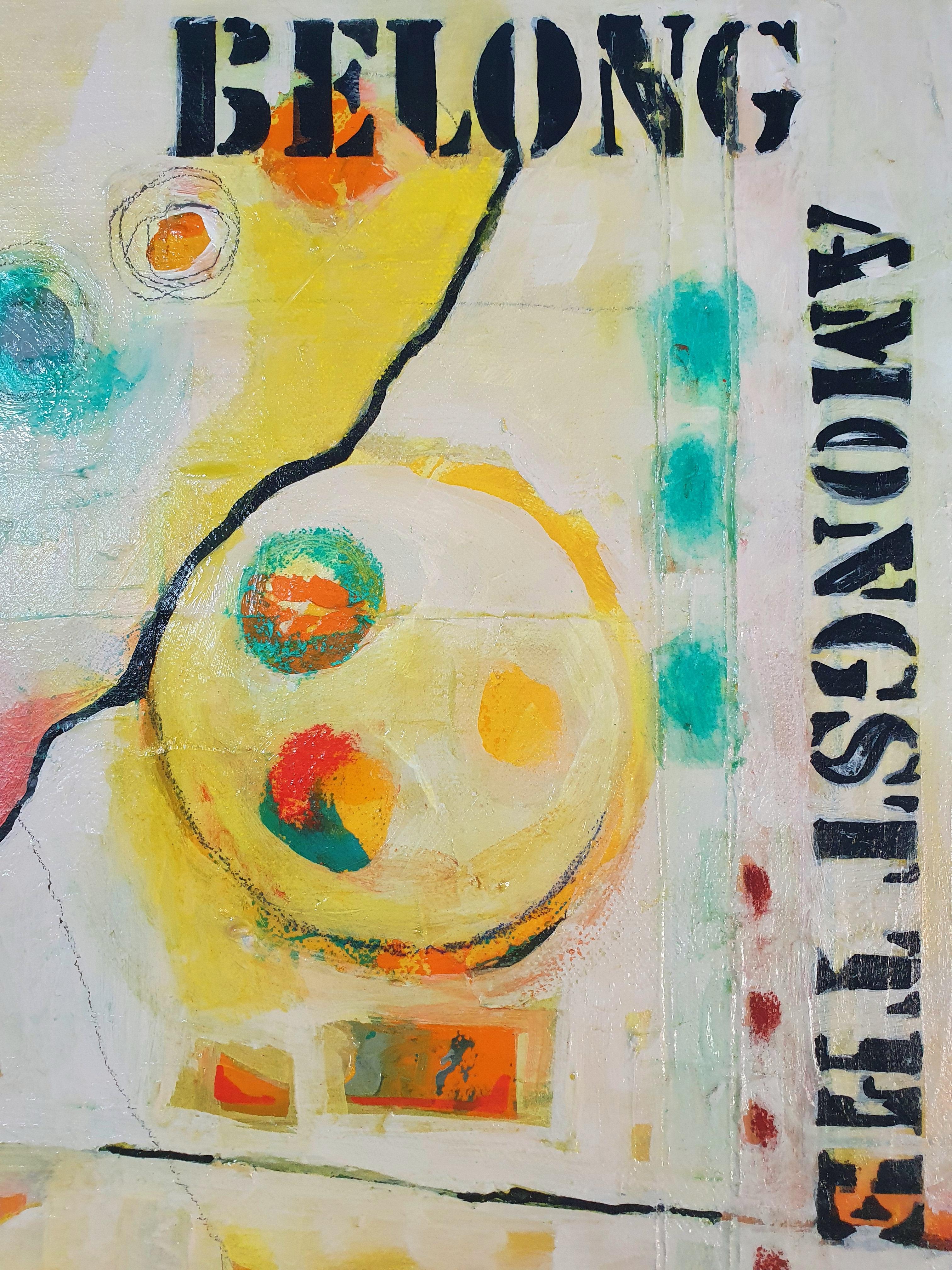 Amongst The Wildflowers - Dichiarazione astratta contemporanea e audace di grande effetto - Painting Astratto di Karnish Art