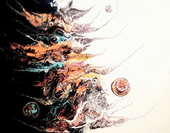 Balance - Statement Flow Abstract Extra Large Gold Contrast Minimalist Poetry