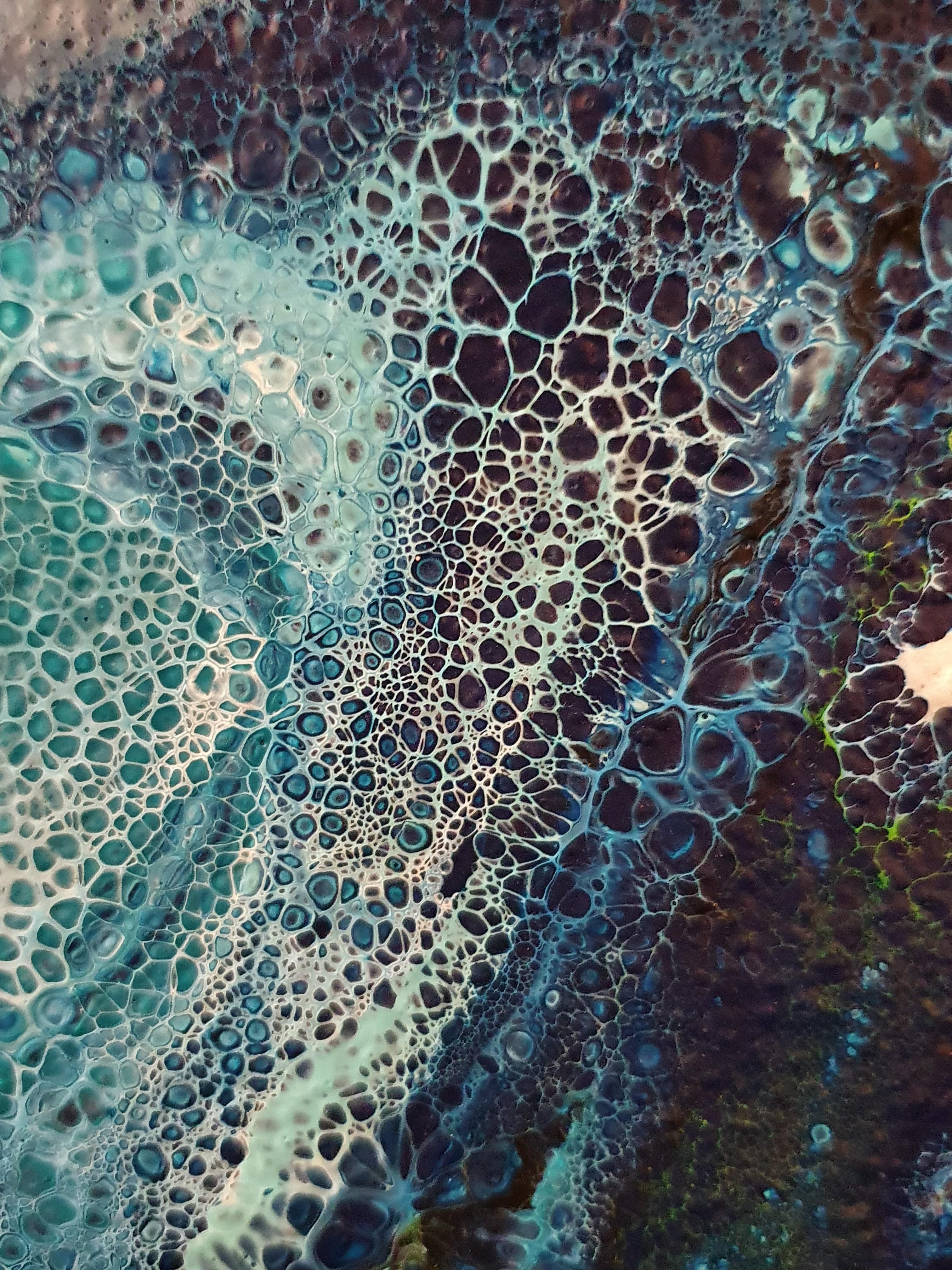 Blaue Malerei Abstrakt Zeitgenössisch Modern Kunstwerk Investition Emotion Verbunden im Angebot 8