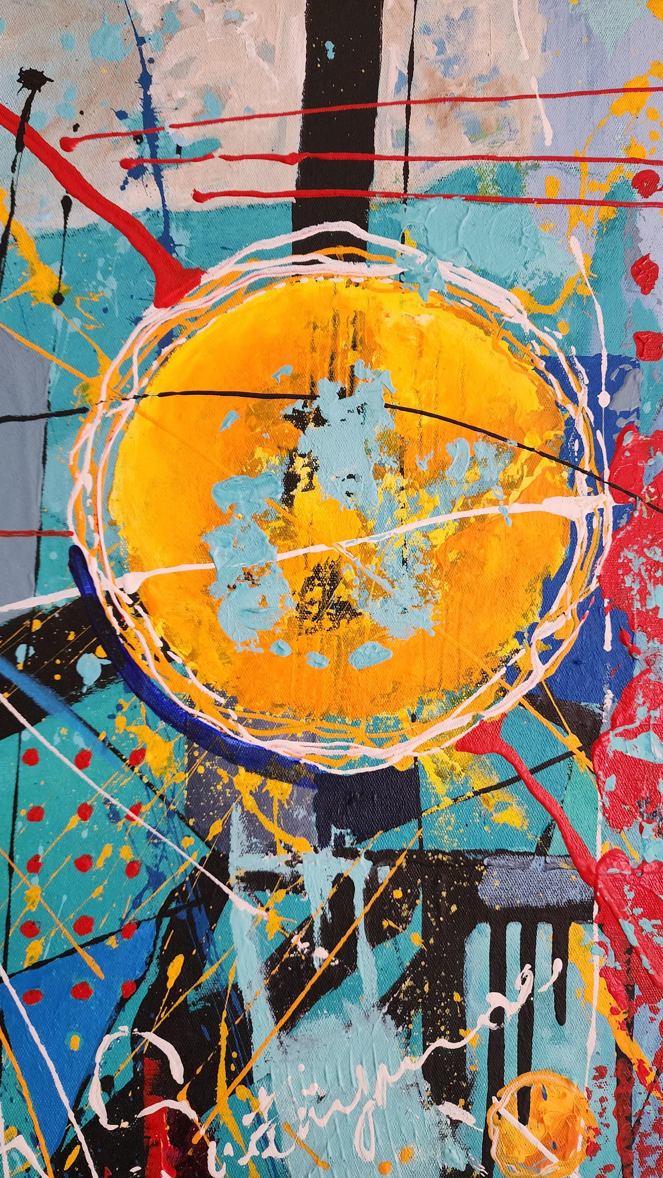 Brilliance - Arte astratta extra-large dai colori vivaci - elefante - cespuglio africano 2