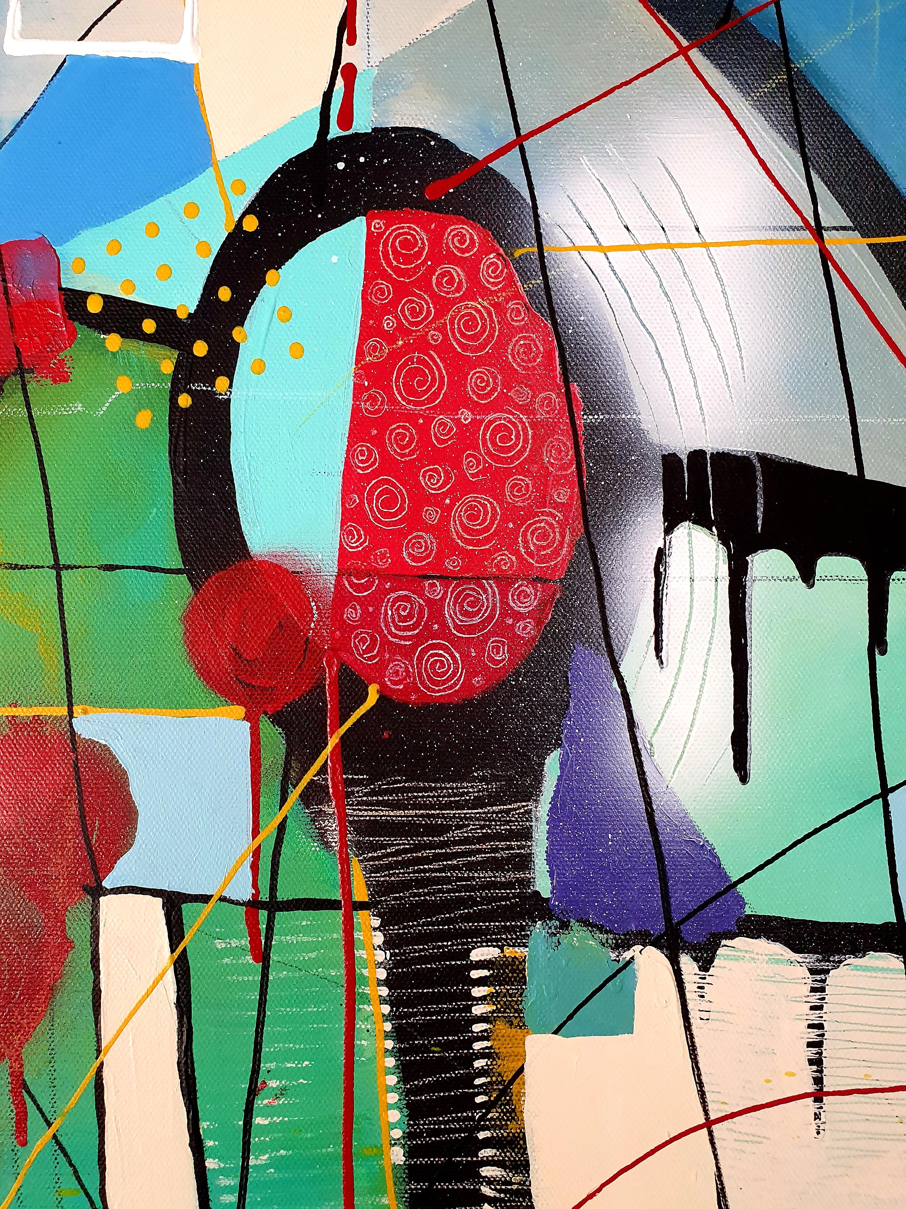 Carnival - Abstract Painting Modern Bold Invest Colorful Large Contemporary Joy For Sale 7