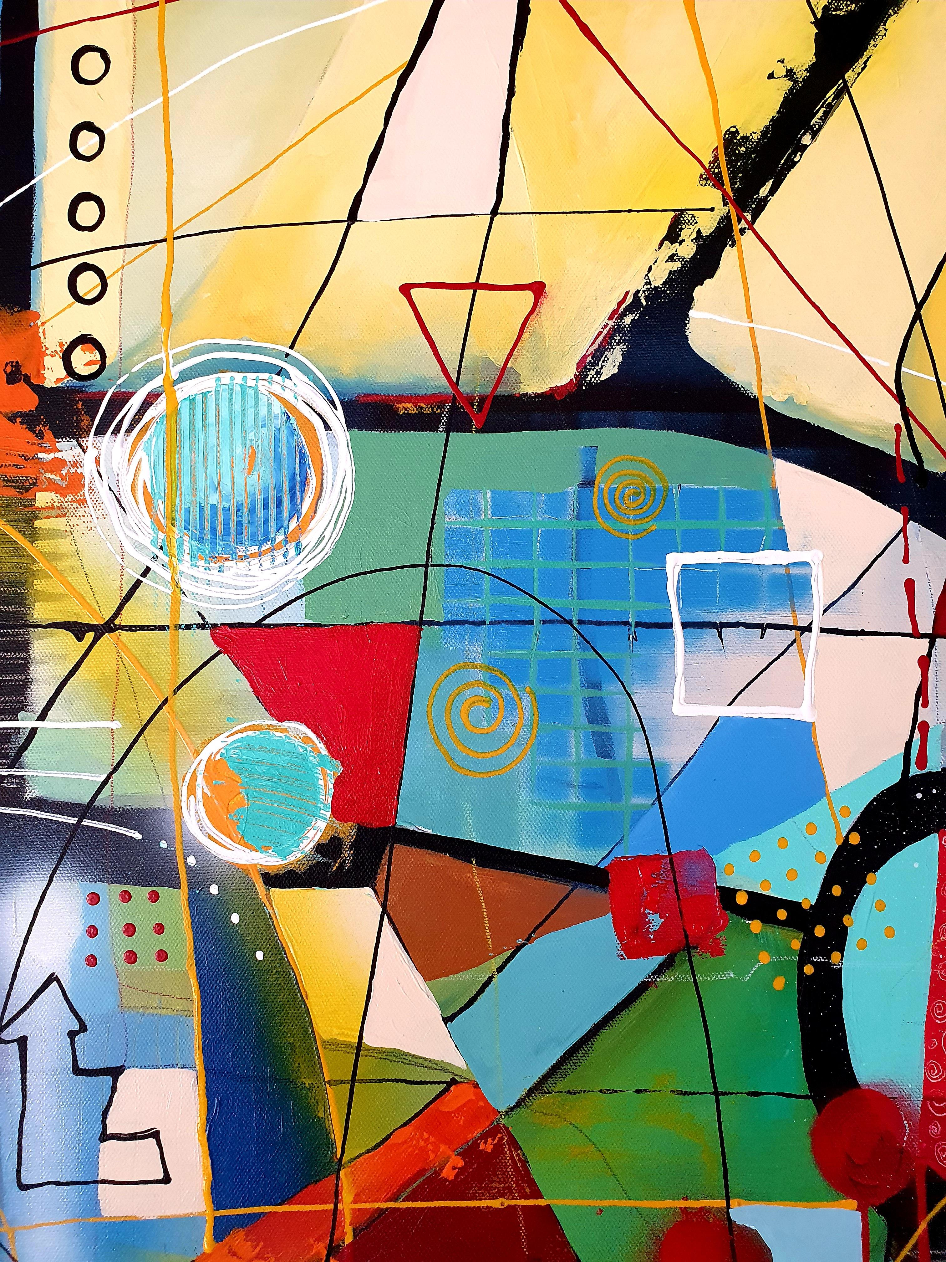 Carnival - Abstract Painting Modern Bold Invest Colorful Large Contemporary Joy For Sale 8