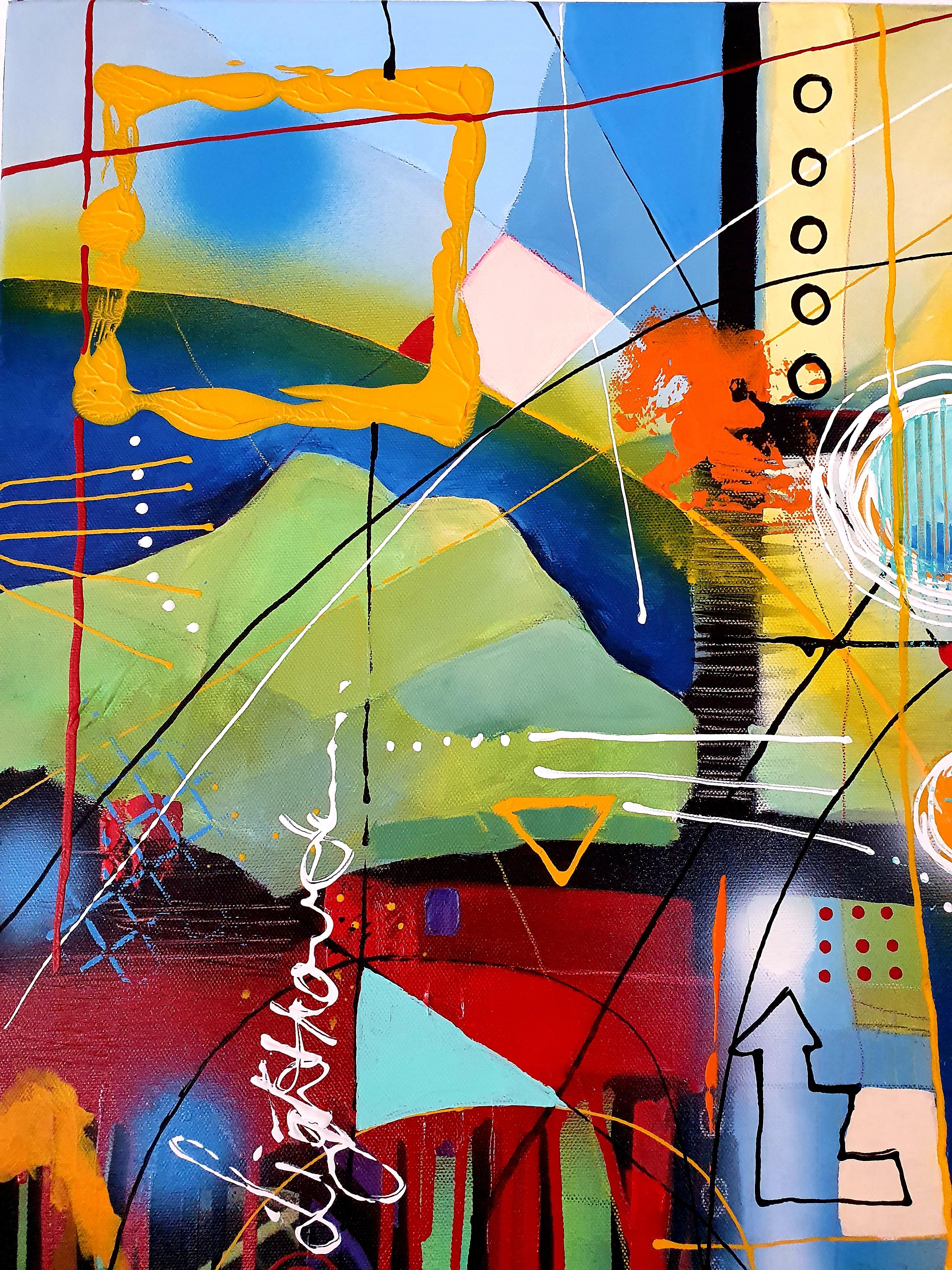 Carnival - Abstract Painting Modern Bold Invest Colorful Large Contemporary Joy For Sale 10