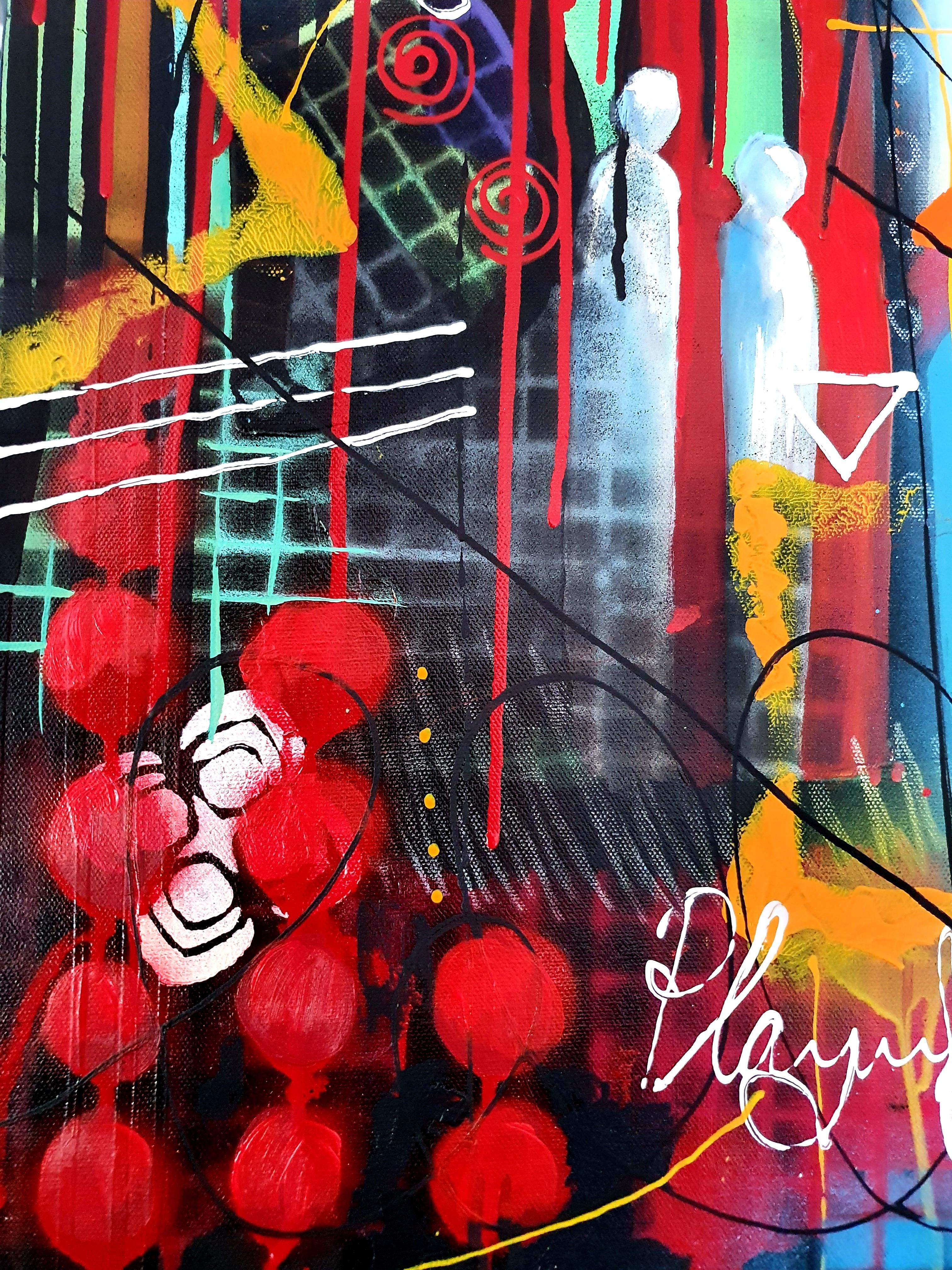 Carnival - Abstract Painting Modern Bold Invest Colorful Large Contemporary Joy For Sale 11