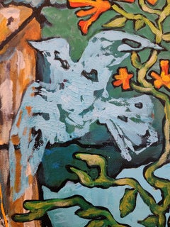 Comradery - Painting Figurative Maximalism Contemporary Floral Hope Dream Invest