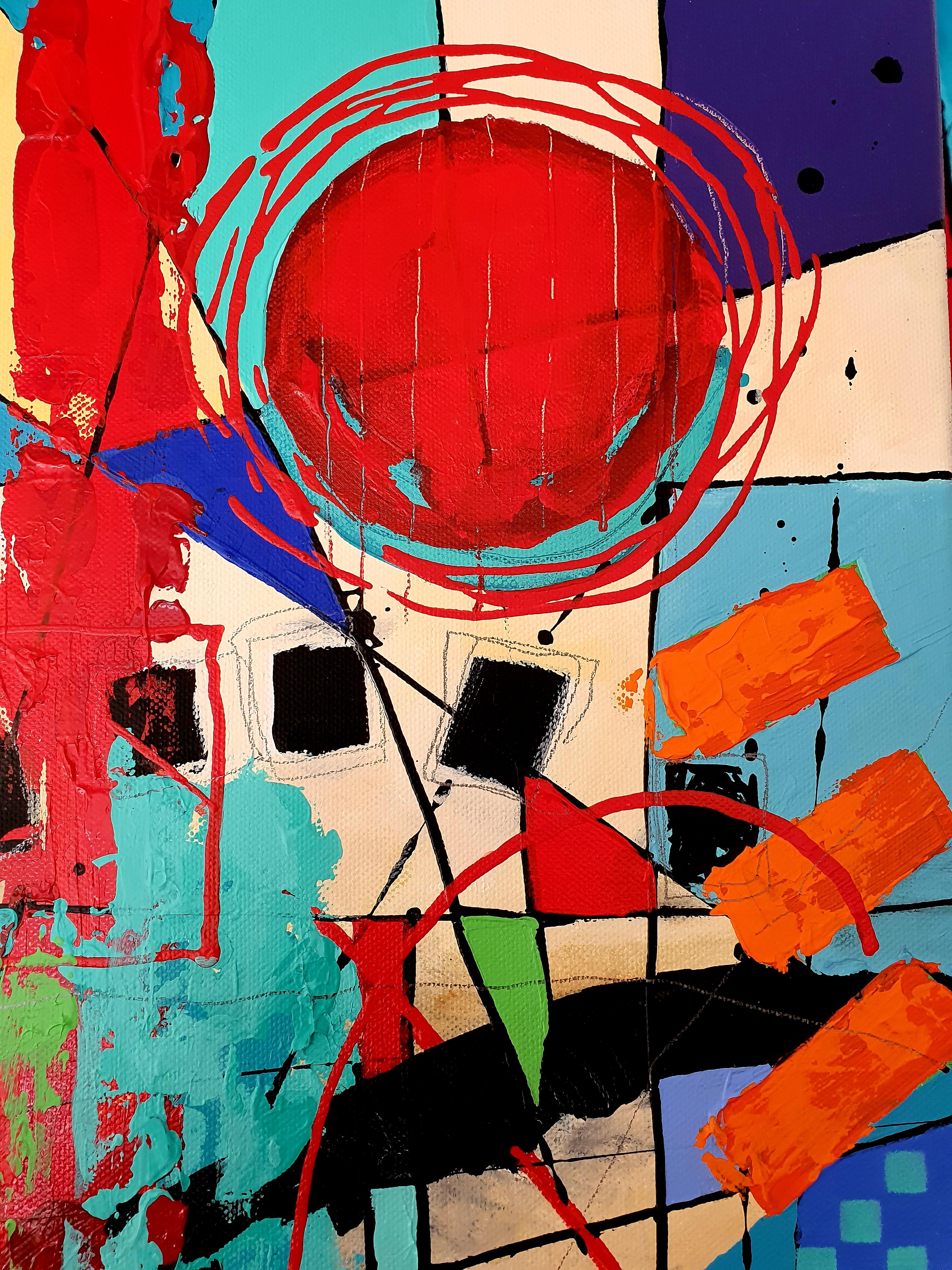 Courage - Abstract, Nature, Rhino, Colorful, Painting, Contemporary, Landscape For Sale 7