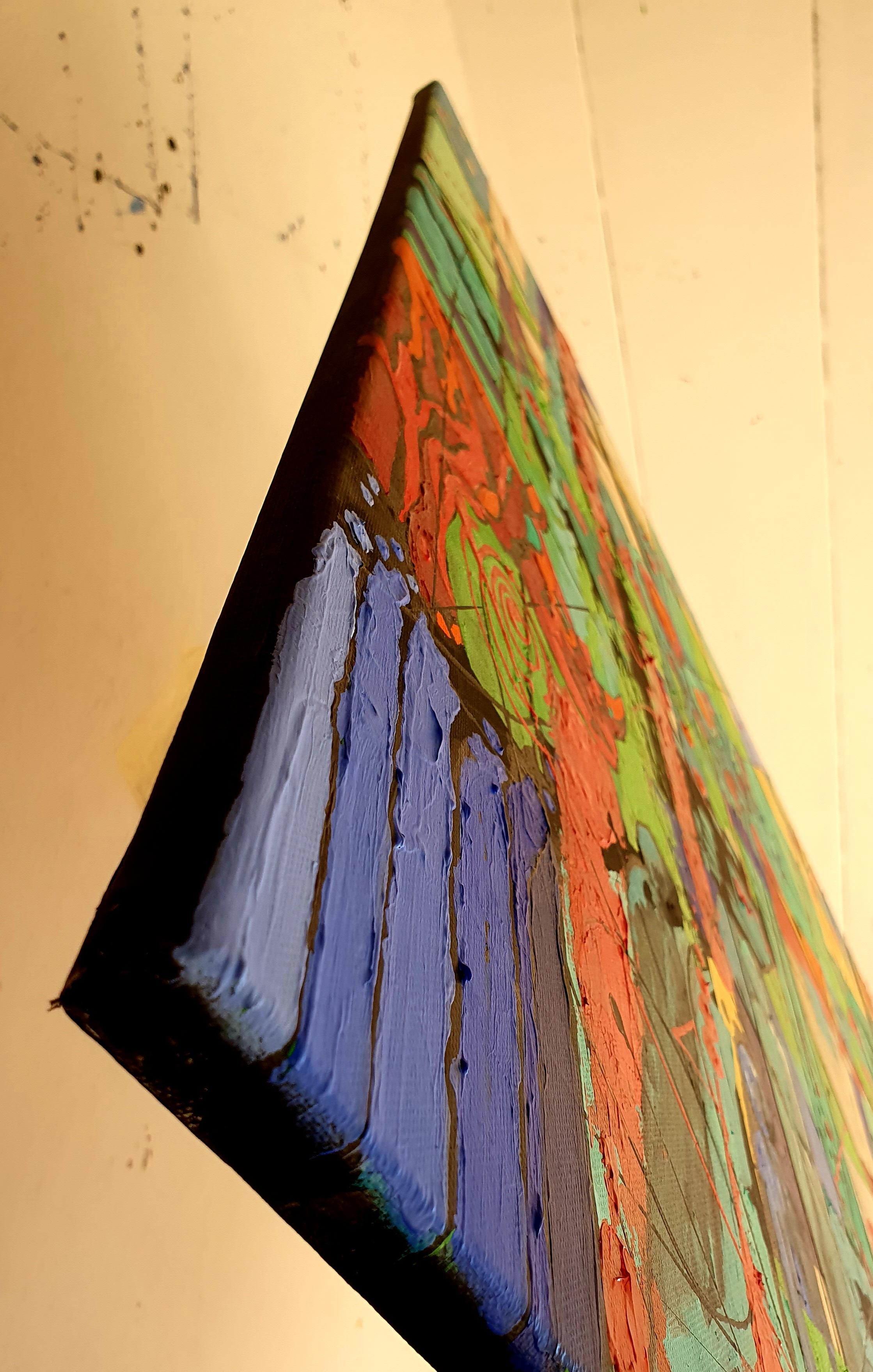 Courage - Abstract, Nature, Rhino, Colorful, Painting, Contemporary, Landscape For Sale 2