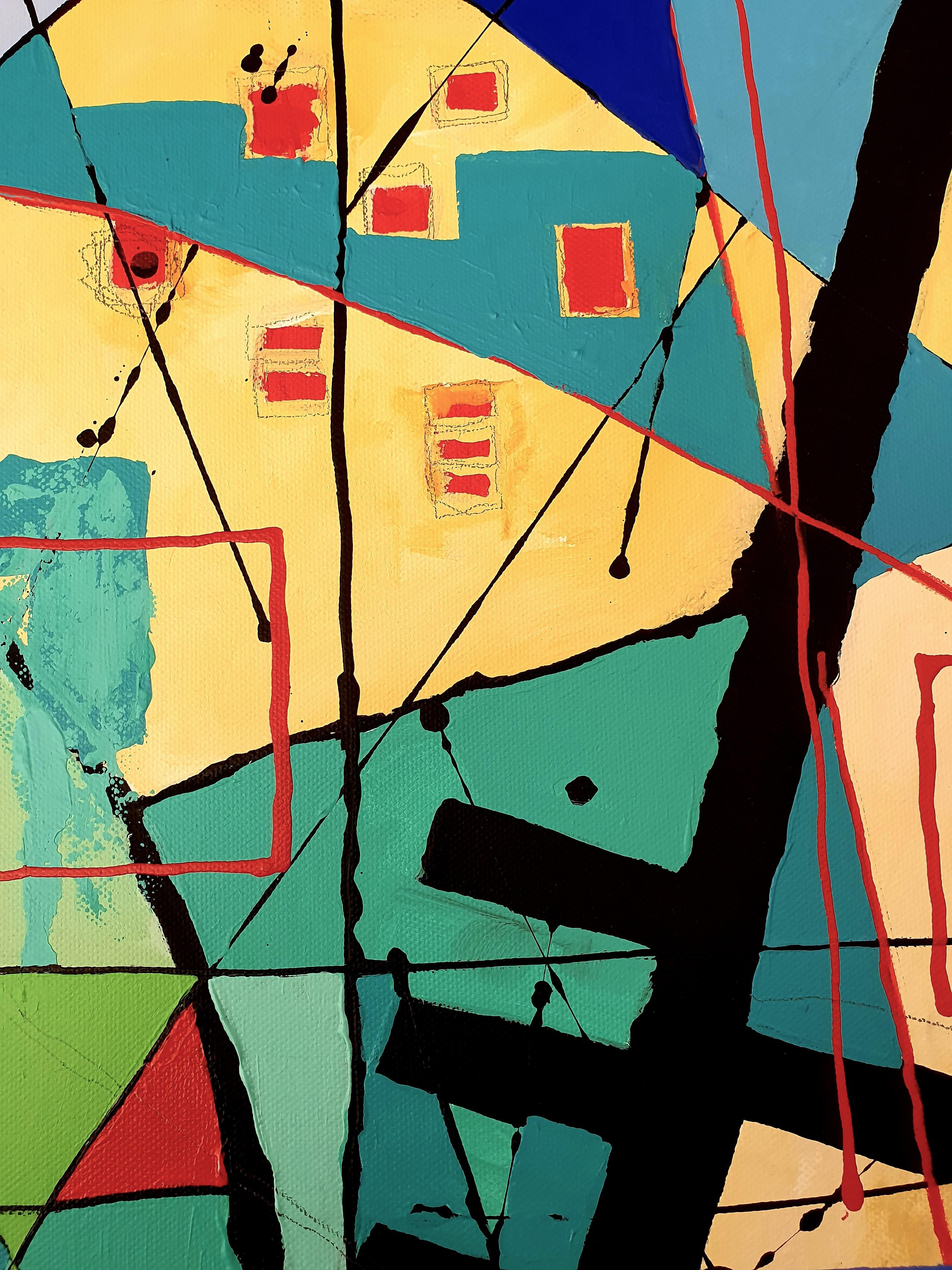 Courage - Abstract, Nature, Rhino, Colorful, Painting, Contemporary, Landscape For Sale 5