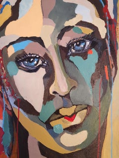 Dreamtime - Portrait Abstrakt Zeitgenössisch Schmetterling Weich Warm Freiheit Invest