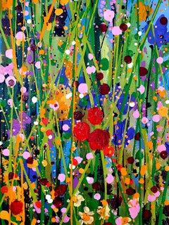 Enchanted - Benevolence - Floral Striking Bold Colorful Unique Peace Abstract