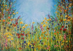 Enchanted - Dreams and Wishes - Floral Colorful Peace Abstract Impressionism