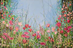 Enchanted - Joy-bringers in Pink, Acrylic Abstract Painting, 61x91 cm