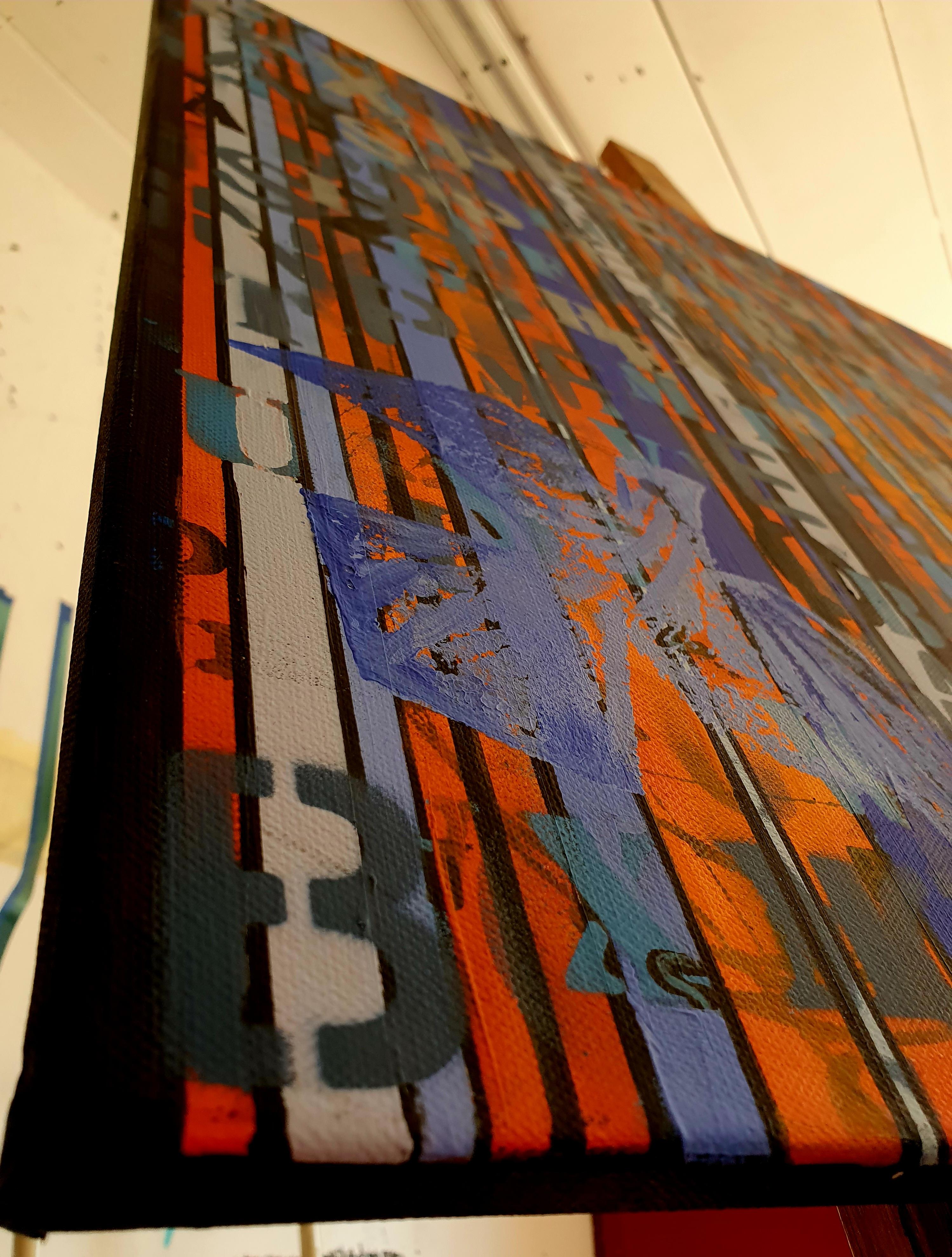 Espressione in volo - Astratto, Colorato, Pittura, Contemporaneo, Gioia, Investire in vendita 3