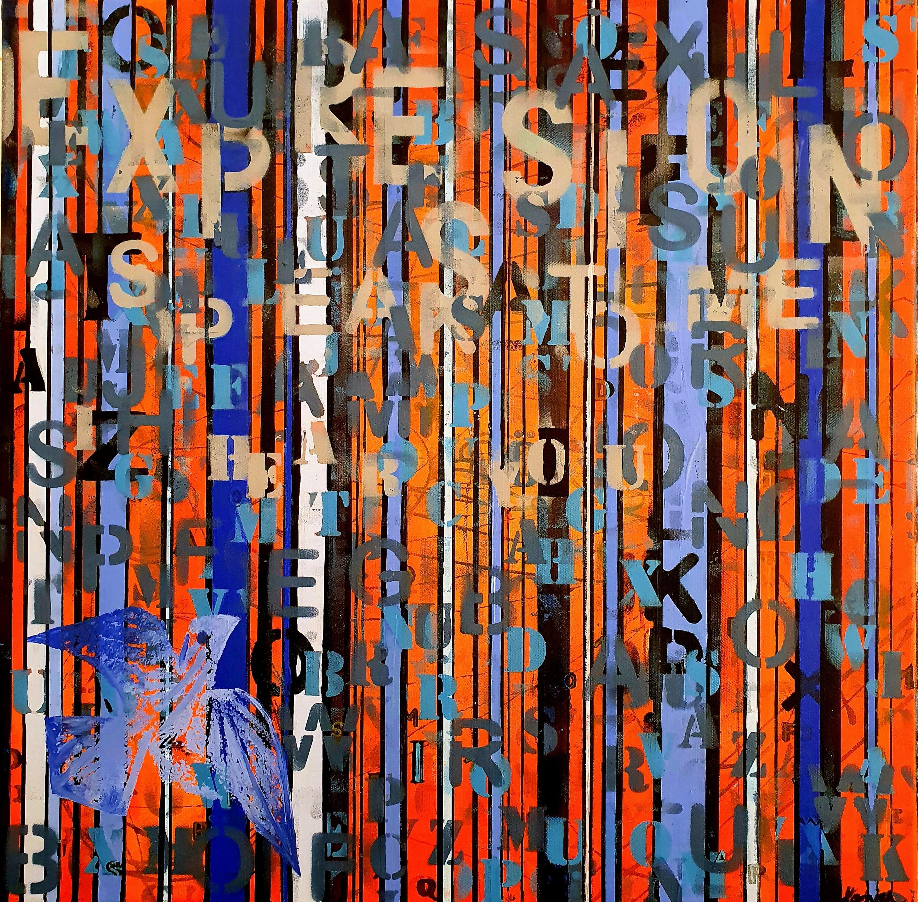 Espressione in volo - Astratto, Colorato, Pittura, Contemporaneo, Gioia, Investire