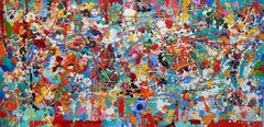 Festival of Joy - Abstract Expressionism Colorful Delight Joy Texture Statement