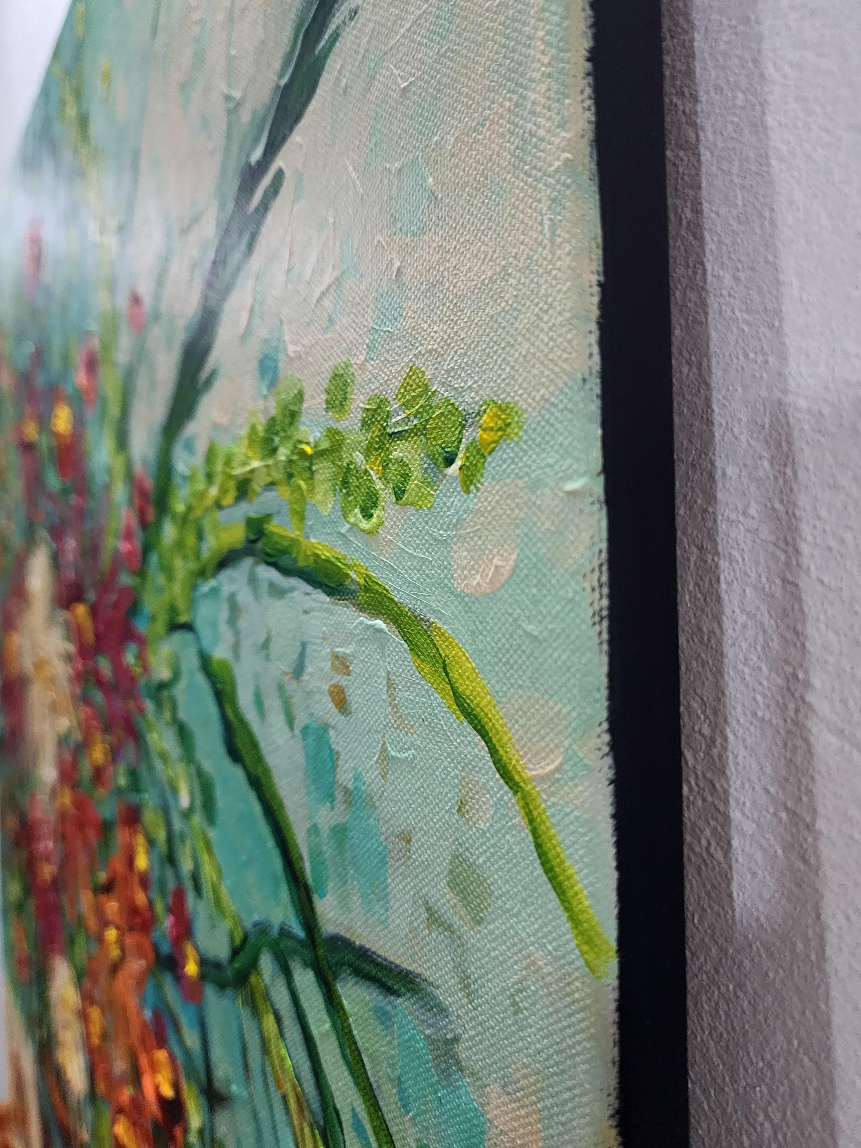 Floral abstrait Nature morte Peinture expressionniste contemporaine Investir Abondance en vente 7