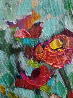 Let the Light Shine Through: Floral, Abstract, Still-life, Painting, Bold