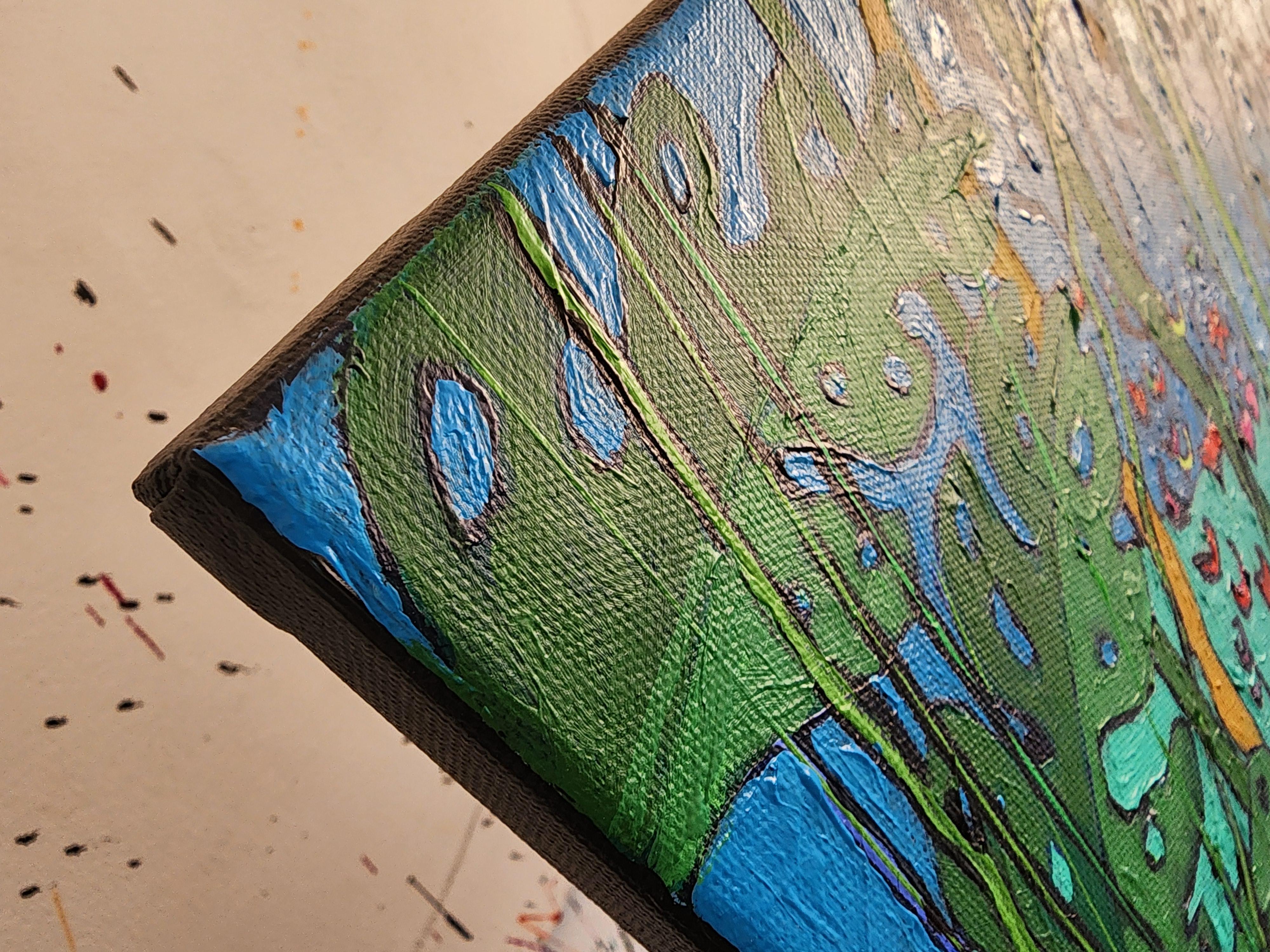 Fantasia floreale - Nature Abstract Bold Statement Colorful Invest Striking Delight in vendita 11